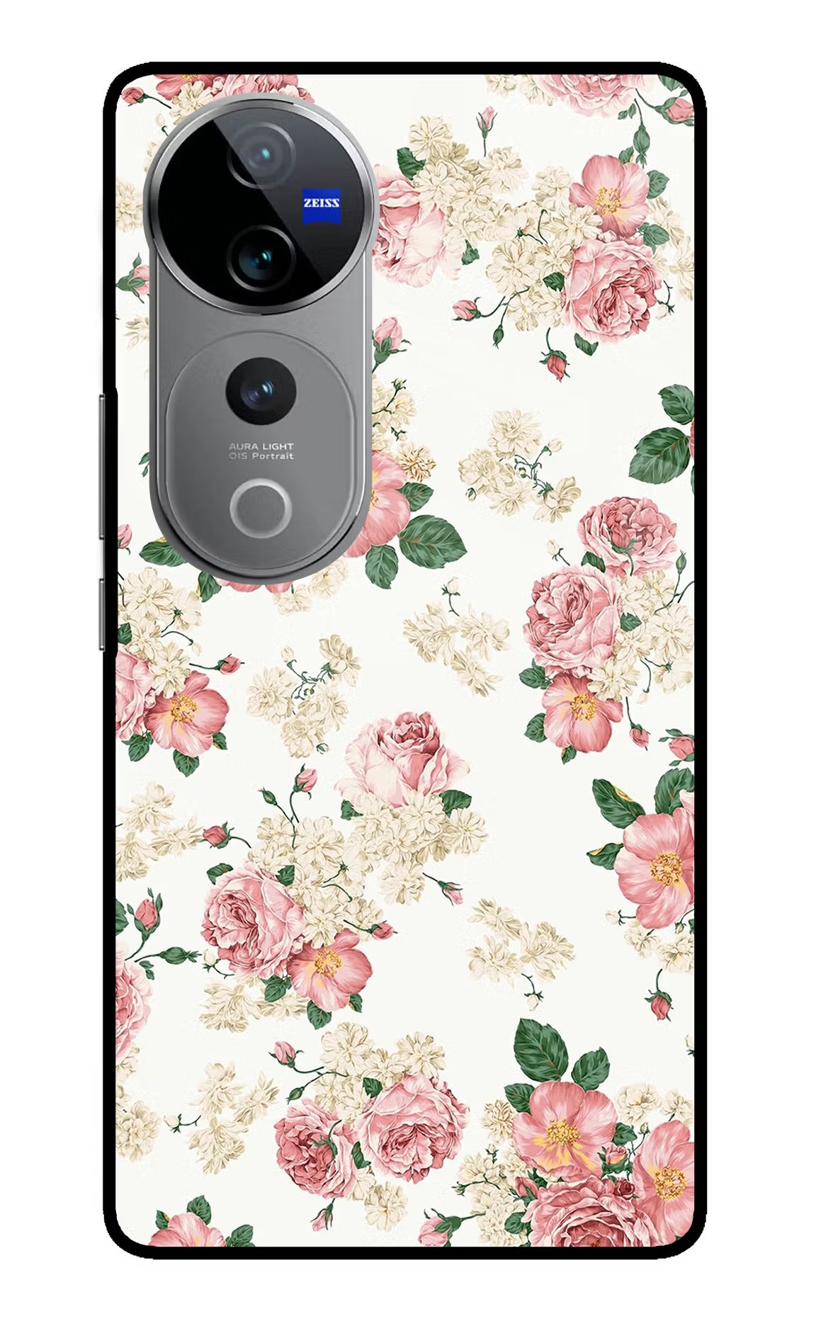 Flowers Vivo V40 Pro 5G Glass Case - Flowers Vivo V40 Pro 5G Glass Case Flowers Vivo V40 Pro 5G Glass Case