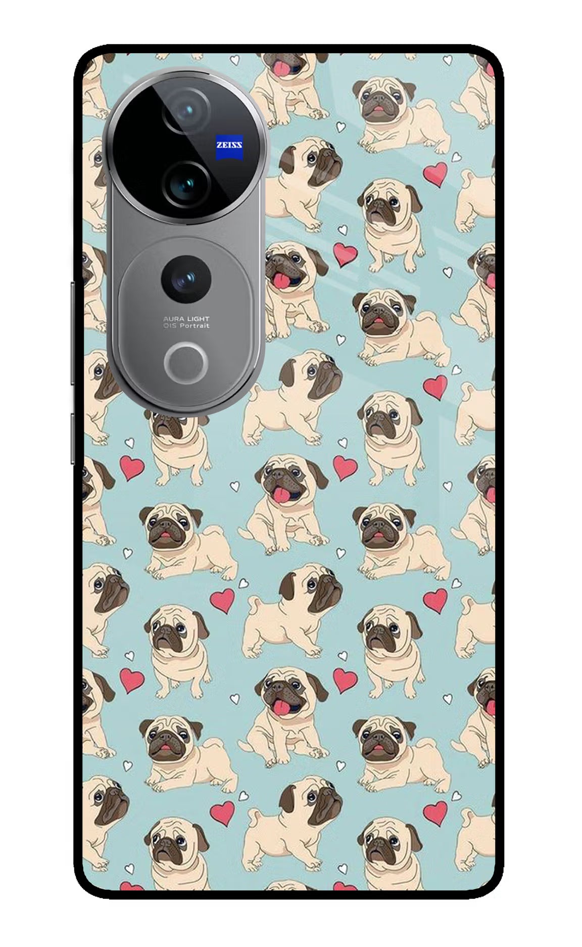 Pug Dog Vivo V40 Pro 5G Glass Case - Pug Dog Vivo V40 Pro 5G Glass Case Pug Dog Vivo V40 Pro 5G Glass Case