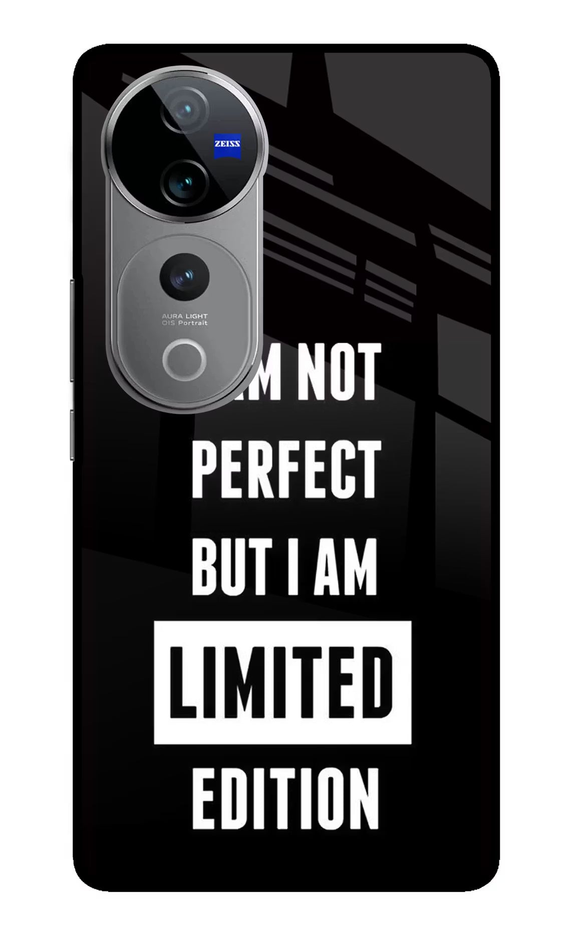 I Am Not Perfect But I Am Limited Edition Vivo V40 Pro 5G Glass Case - I Am Not Perfect But I Am Limited Edition Vivo V40 Pro 5G Glass Case I Am Not Perfect But I Am Limited Edition Vivo V40 Pro 5G Glass Case