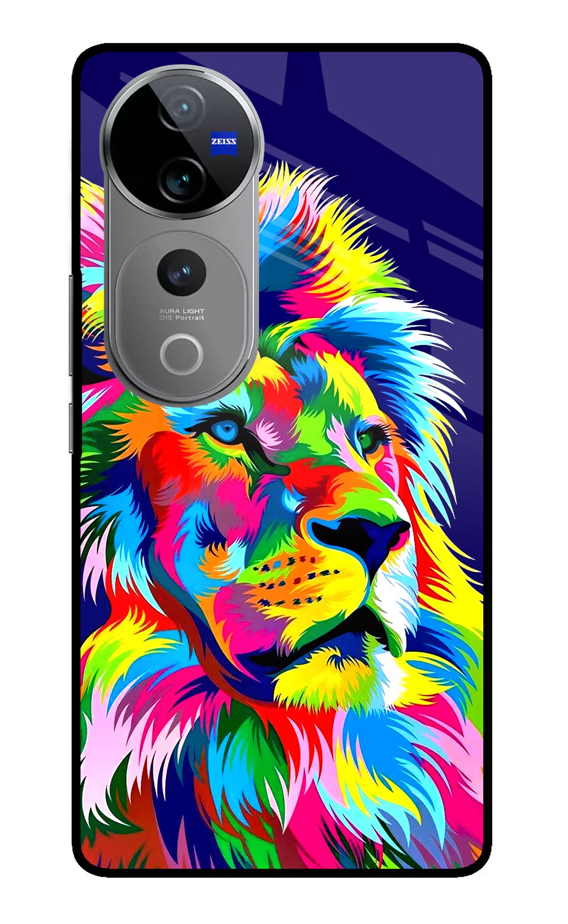 Vector Art Lion Vivo V40 Pro 5G Glass Case - Vector Art Lion Vivo V40 Pro 5G Glass Case Vector Art Lion Vivo V40 Pro 5G Glass Case