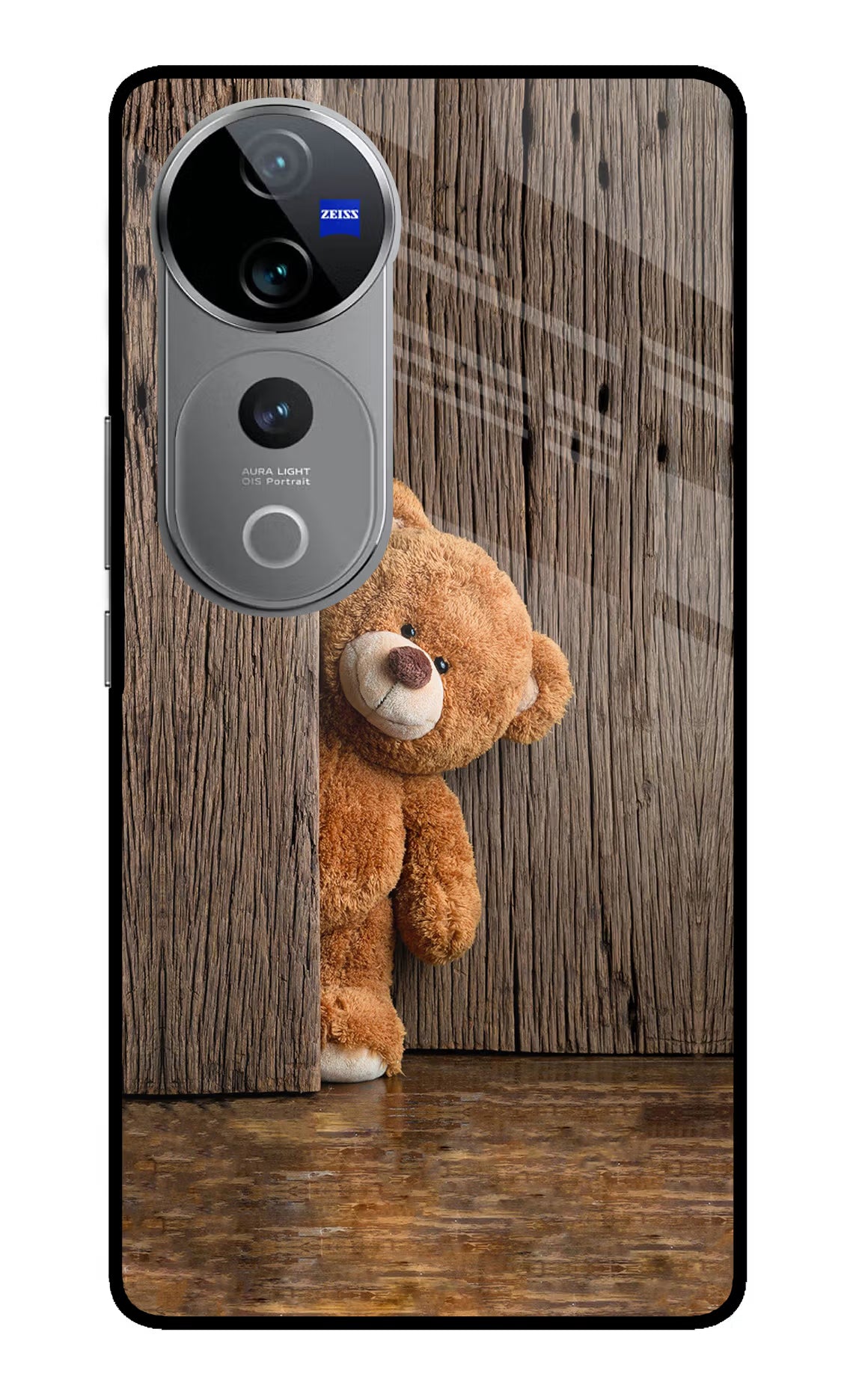 Teddy Wooden Vivo V40 Pro 5G Glass Case - Teddy Wooden Vivo V40 Pro 5G Glass Case Teddy Wooden Vivo V40 Pro 5G Glass Case
