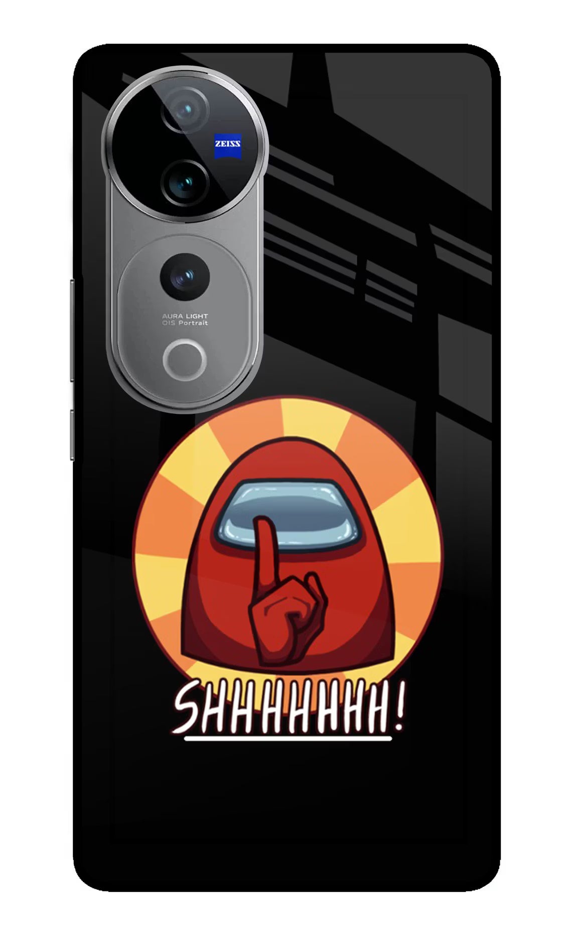 Among Us Shhh! Vivo V40 Pro 5G Glass Case - Among Us Shhh! Vivo V40 Pro 5G Glass Case Among Us Shhh! Vivo V40 Pro 5G Glass Case