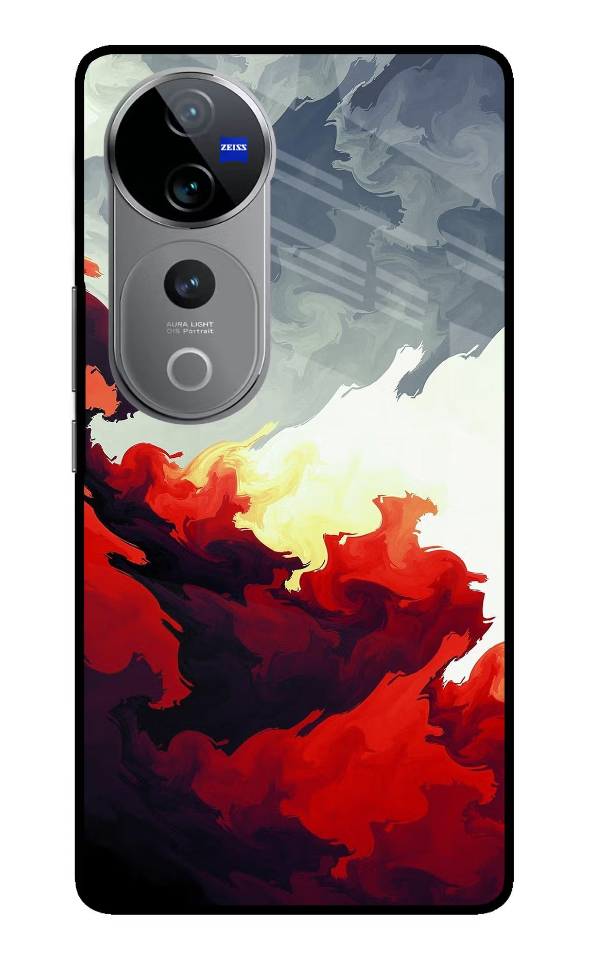 Fire Cloud Vivo V40 Pro 5G Glass Case - Fire Cloud Vivo V40 Pro 5G Glass Case Fire Cloud Vivo V40 Pro 5G Glass Case