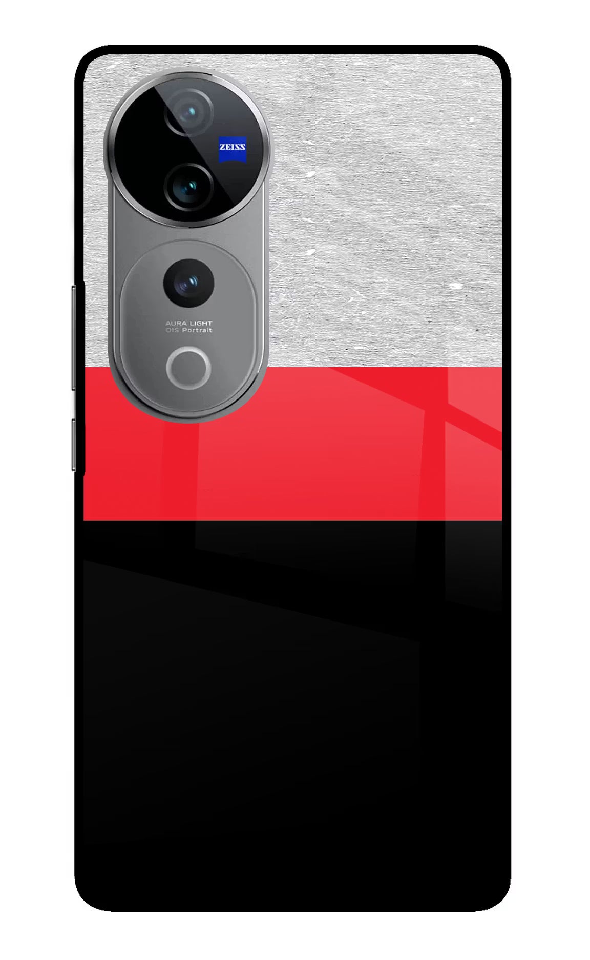 Tri Color Pattern Vivo V40 Pro 5G Glass Case - Tri Color Pattern Vivo V40 Pro 5G Glass Case Tri Color Pattern Vivo V40 Pro 5G Glass Case