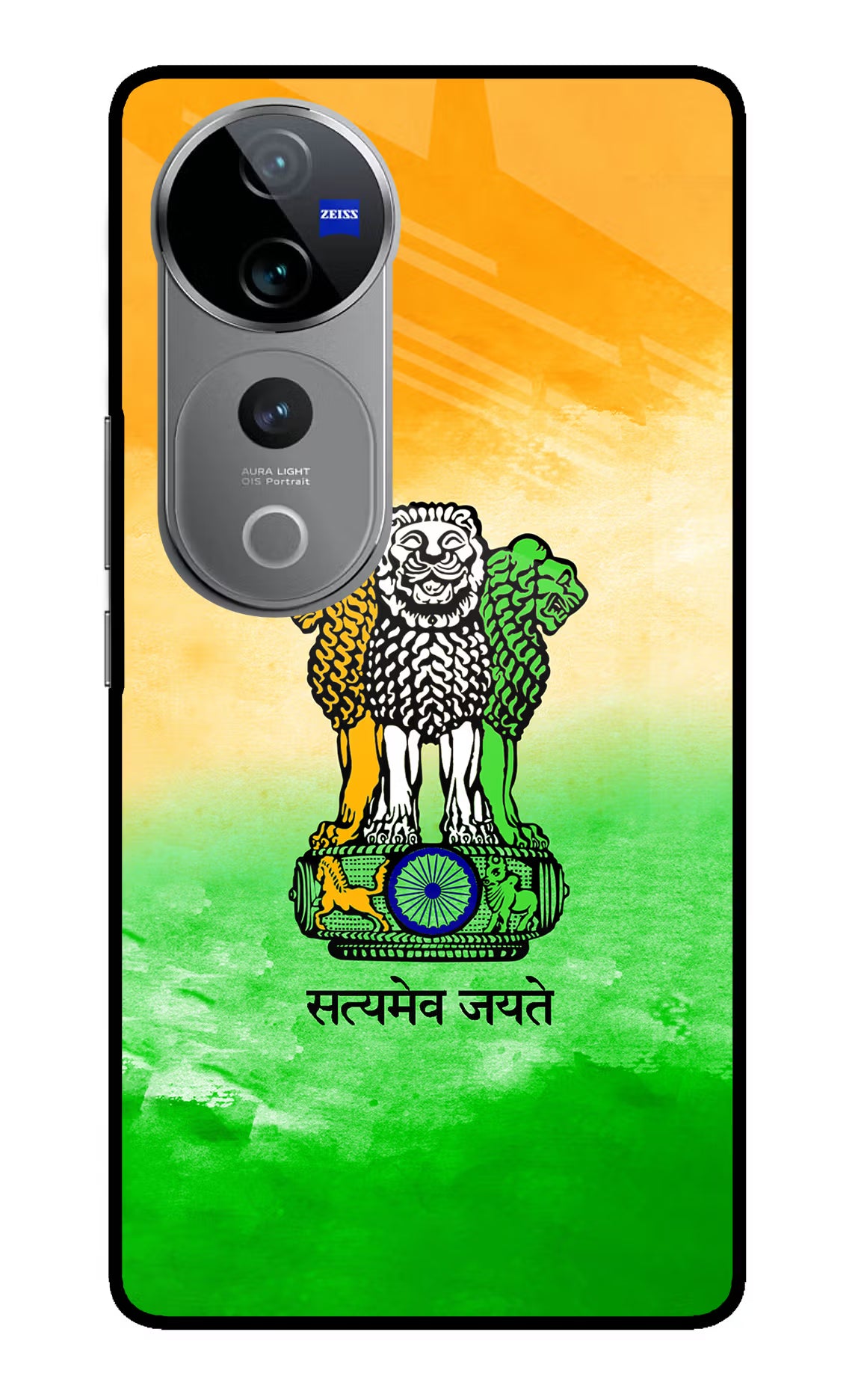 Satyamev Jayate Flag Vivo V40 Pro 5G Glass Case - Satyamev Jayate Flag Vivo V40 Pro 5G Glass Case Satyamev Jayate Flag Vivo V40 Pro 5G Glass Case