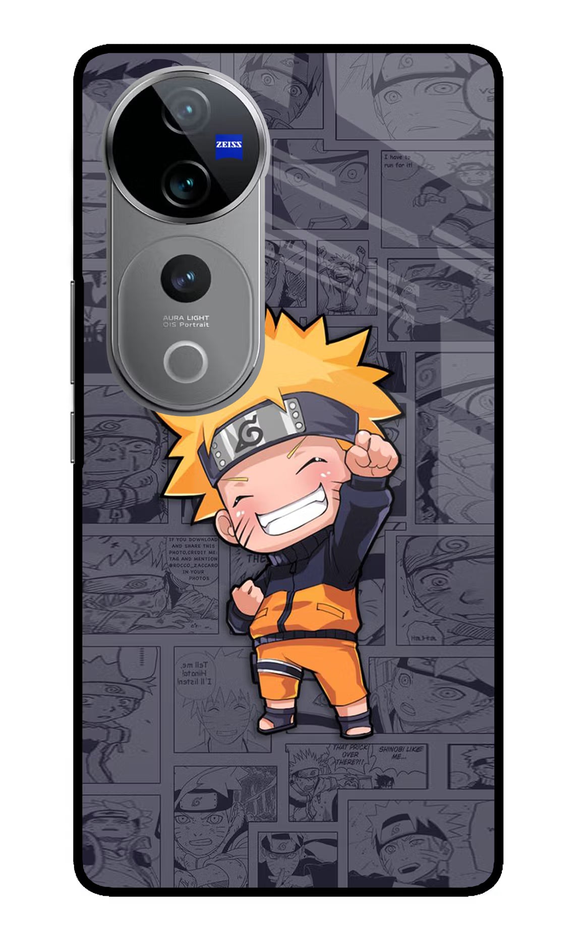 Chota Naruto Vivo V40 Pro 5G Glass Case - Chota Naruto Vivo V40 Pro 5G Glass Case Chota Naruto Vivo V40 Pro 5G Glass Case