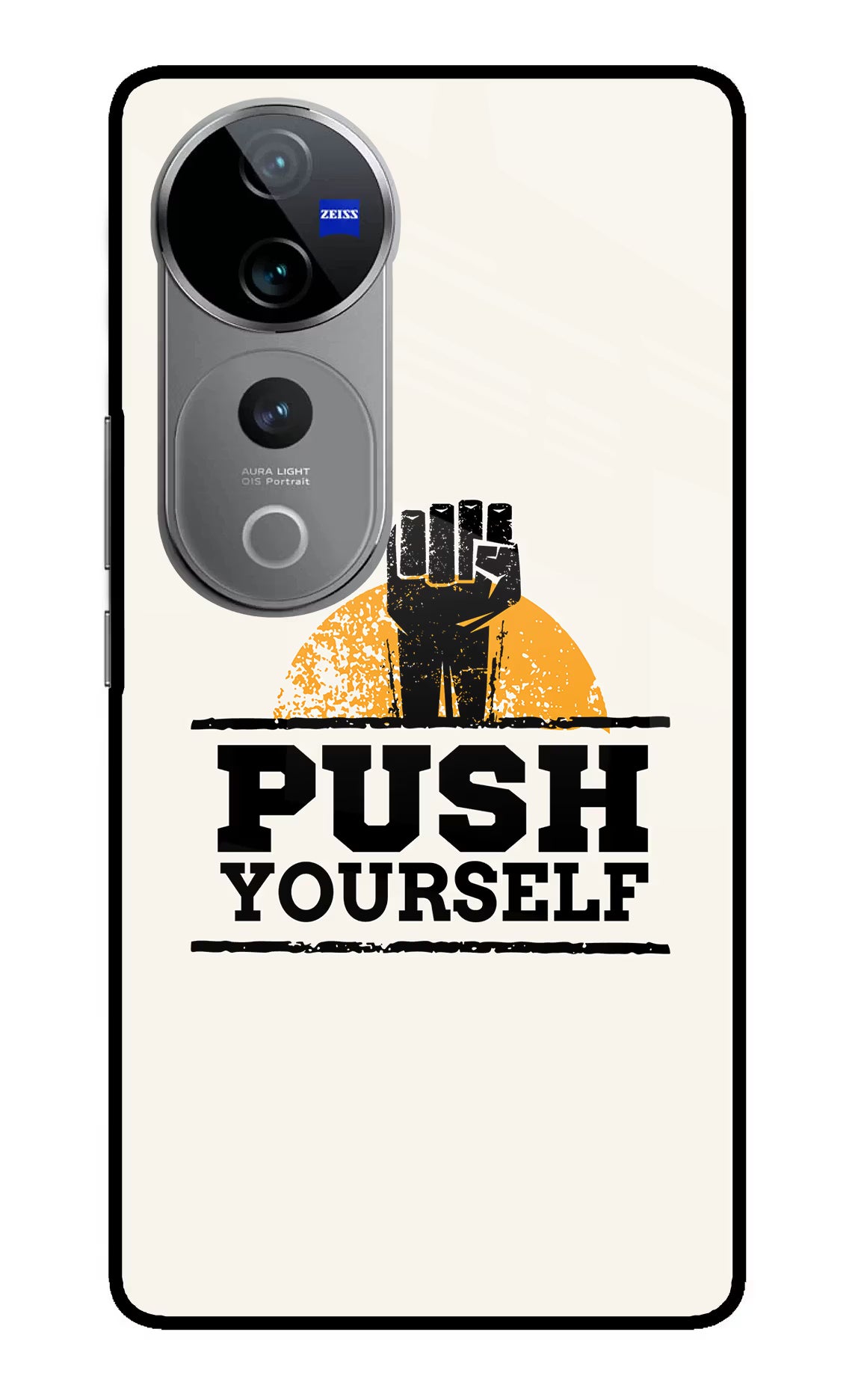 Push Yourself Vivo V40 Pro 5G Glass Case - Push Yourself Vivo V40 Pro 5G Glass Case Push Yourself Vivo V40 Pro 5G Glass Case