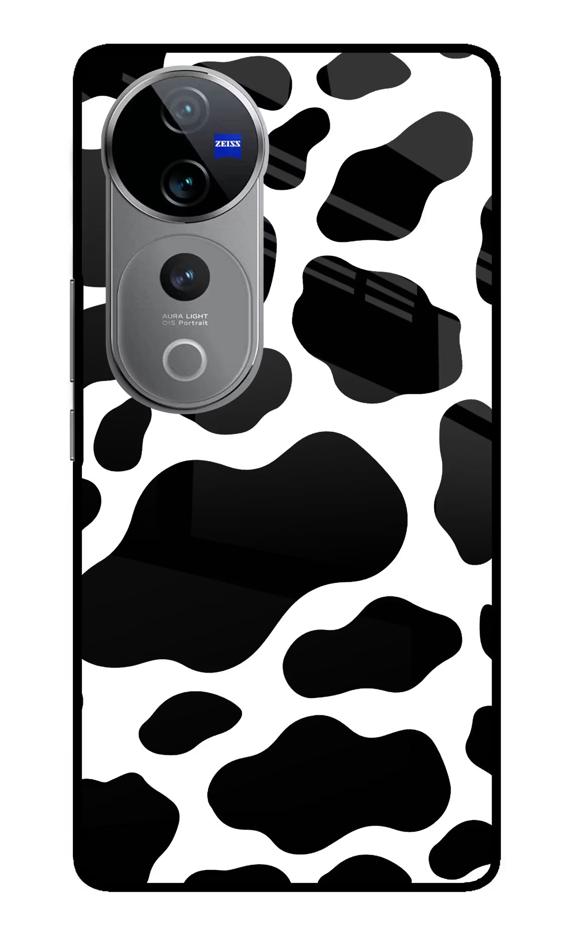 Cow Spots Vivo V40 Pro 5G Glass Case - Cow Spots Vivo V40 Pro 5G Glass Case Cow Spots Vivo V40 Pro 5G Glass Case