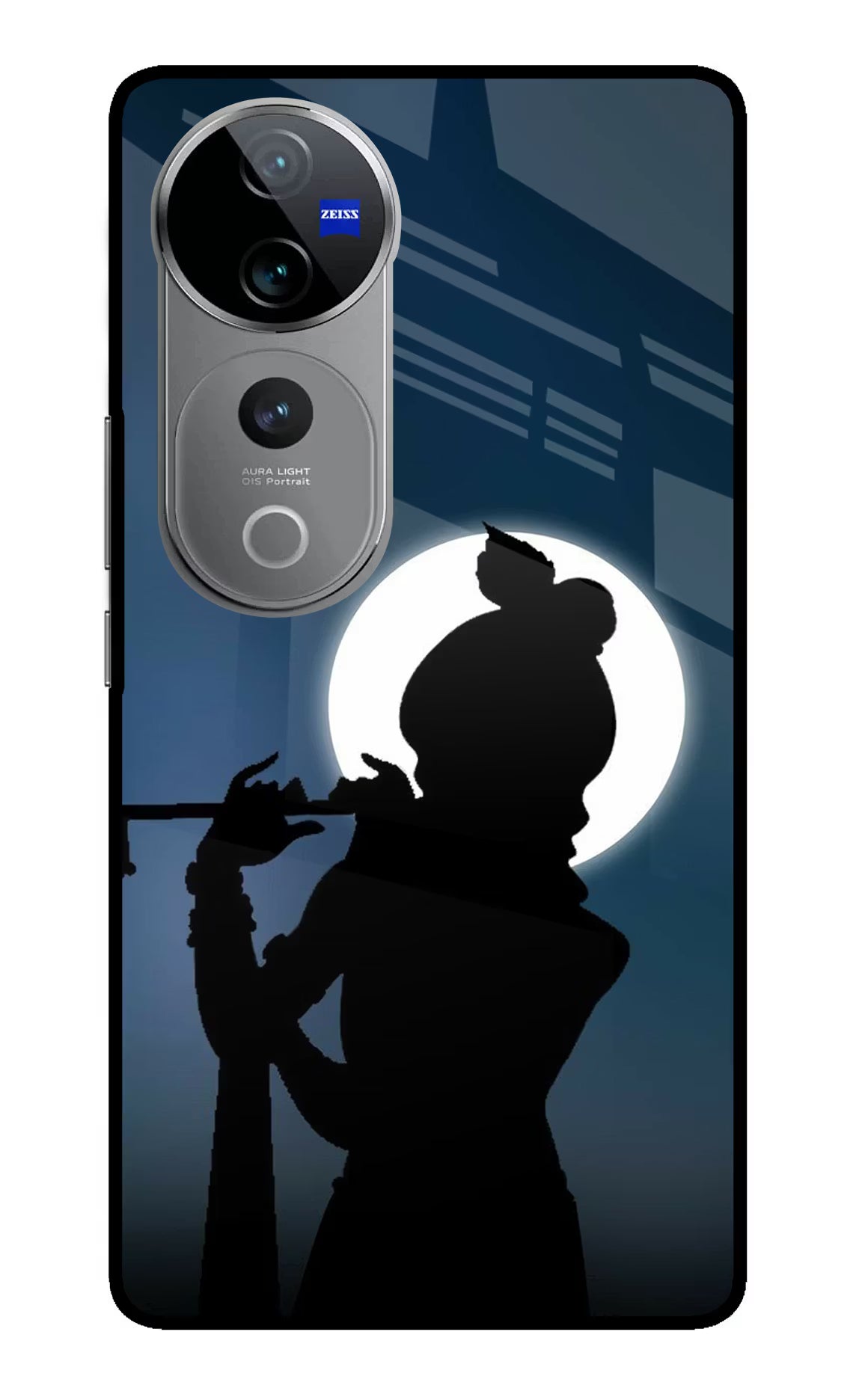 Shri Krishna Silhouette Vivo V40 Pro 5G Glass Case - Shri Krishna Silhouette Vivo V40 Pro 5G Glass Case Shri Krishna Silhouette Vivo V40 Pro 5G Glass Case