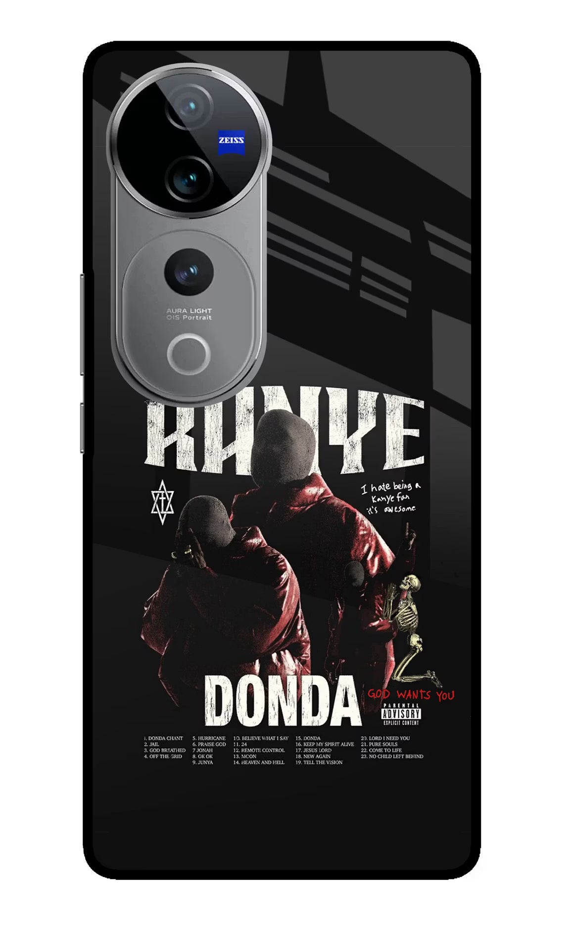 Donda Kanye West Vivo V40 Pro 5G Glass Case - Donda Kanye West Vivo V40 Pro 5G Glass Case Donda Kanye West Vivo V40 Pro 5G Glass Case