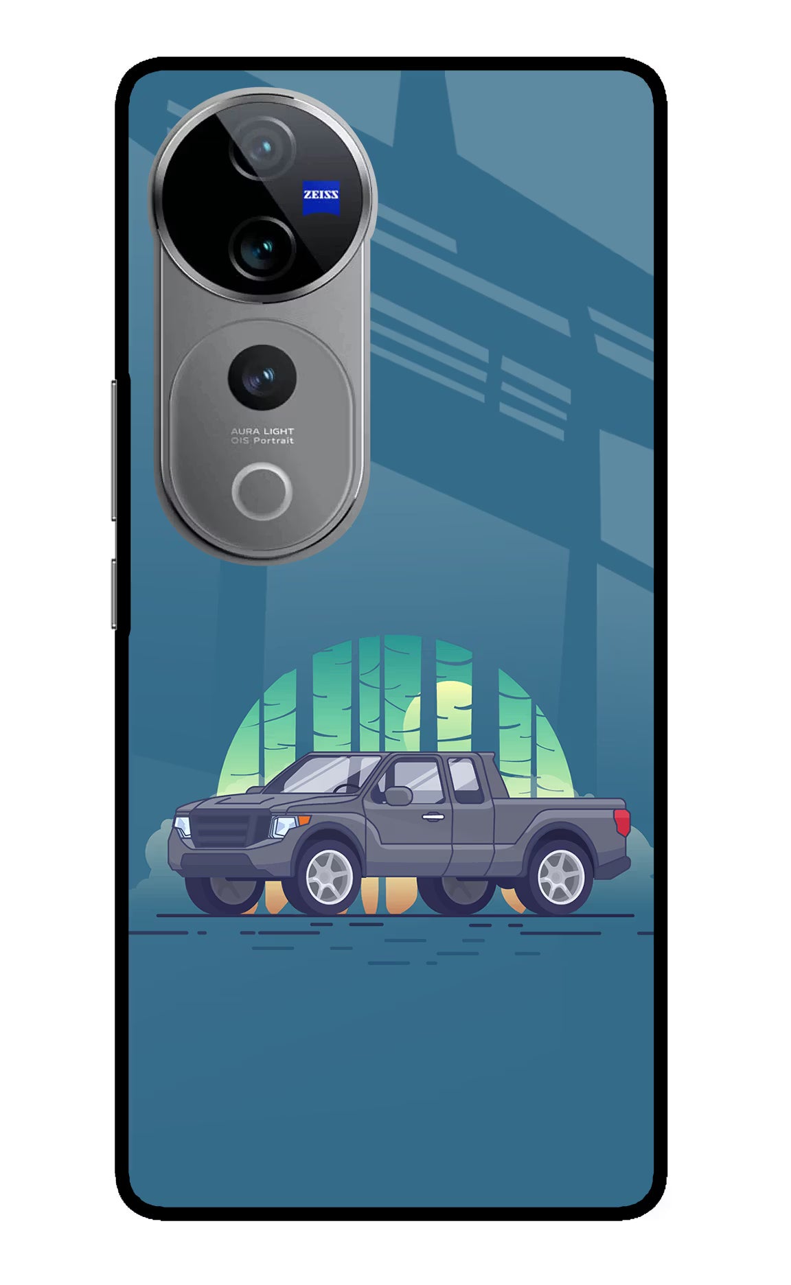 Retro Garage Vibe Vivo V40 Pro 5G Glass Case - Retro Garage Vibe Vivo V40 Pro 5G Glass Case Retro Garage Vibe Vivo V40 Pro 5G Glass Case