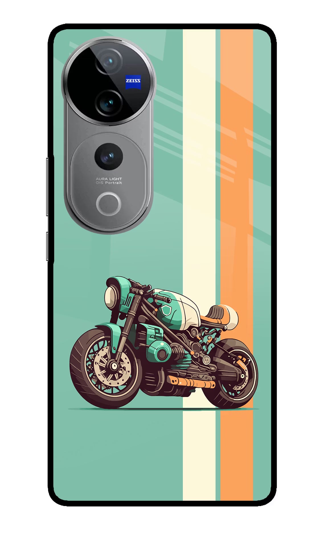 Striped Moto Drift Vivo V40 Pro 5G Glass Case - Striped Moto Drift Vivo V40 Pro 5G Glass Case Striped Moto Drift Vivo V40 Pro 5G Glass Case