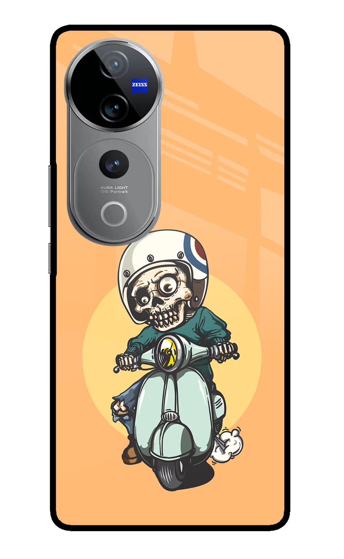Undead Biker Vivo V40 Pro 5G Glass Case - Undead Biker Vivo V40 Pro 5G Glass Case Undead Biker Vivo V40 Pro 5G Glass Case