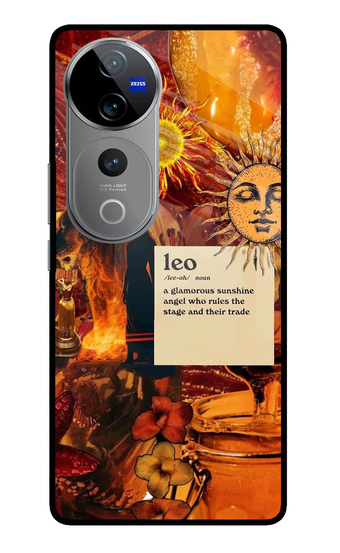 Leo Zodiac Vivo V40 Pro 5G Glass Case - Leo Zodiac Vivo V40 Pro 5G Glass Case Leo Zodiac Vivo V40 Pro 5G Glass Case