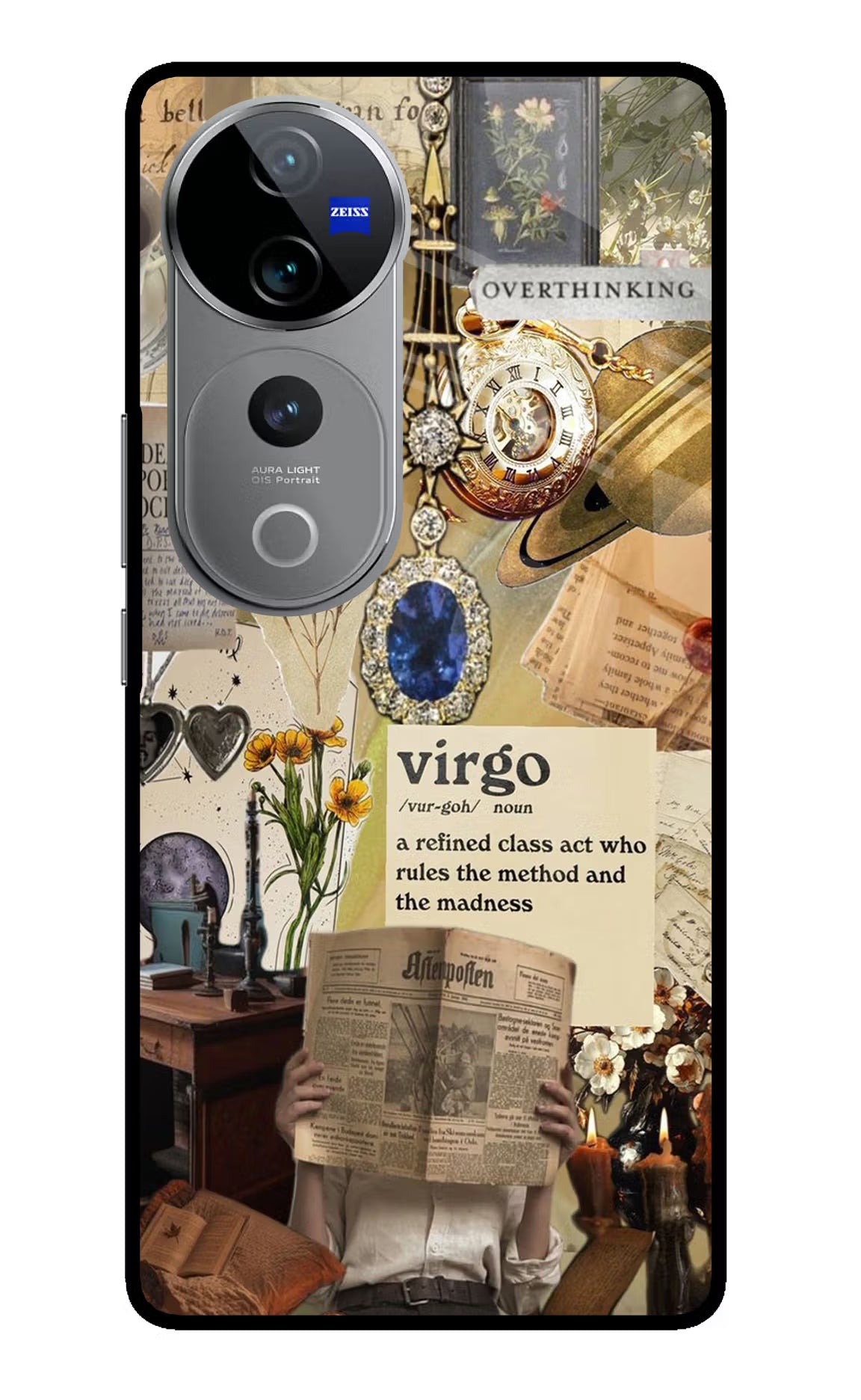 Virgo Zodiac Vivo V40 Pro 5G Glass Case - Virgo Zodiac Vivo V40 Pro 5G Glass Case Virgo Zodiac Vivo V40 Pro 5G Glass Case