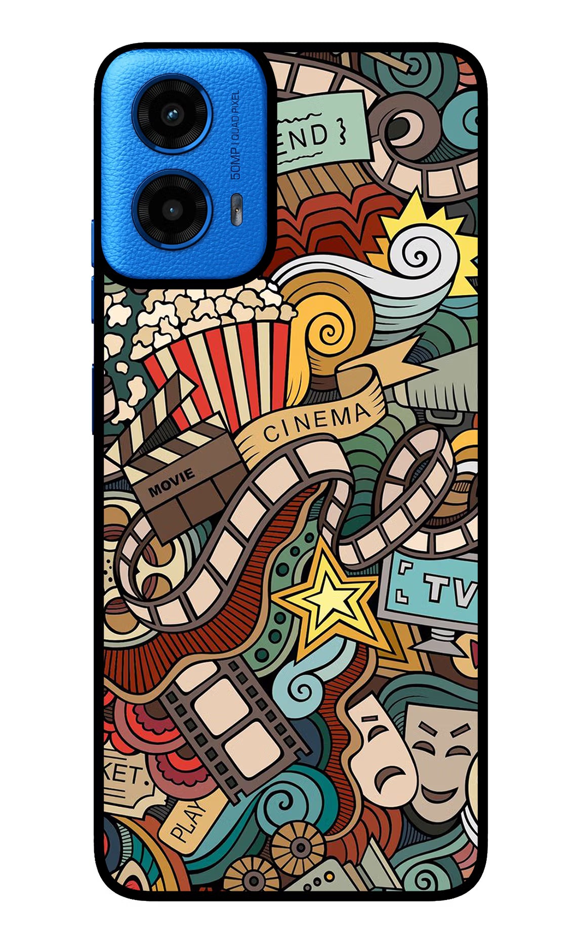 Cinema Abstract Moto G45 Glass Case - Cinema Abstract Moto G45 Glass Case Cinema Abstract Moto G45 Glass Case