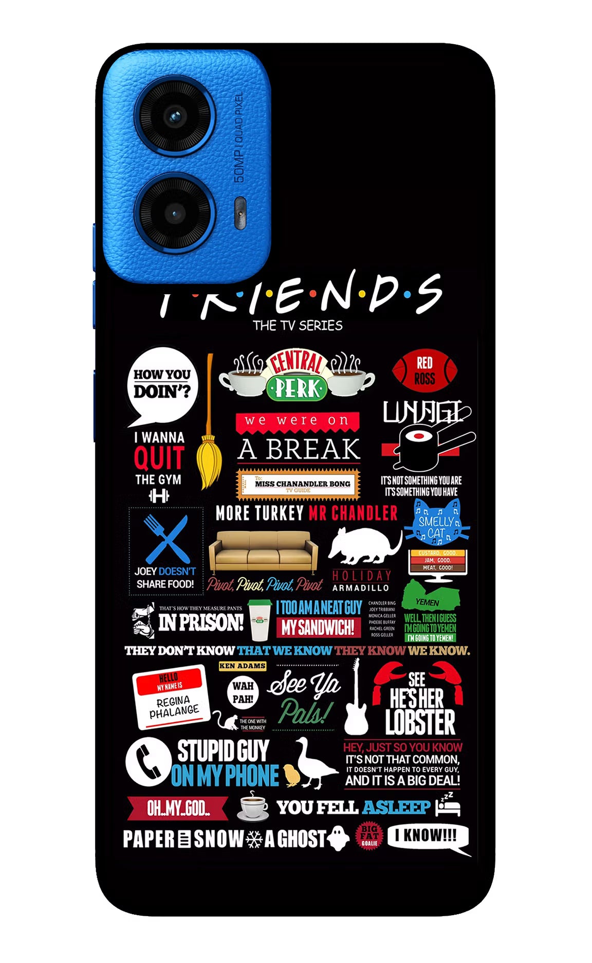 FRIENDS Moto G45 Glass Case - FRIENDS Moto G45 Glass Case FRIENDS Moto G45 Glass Case