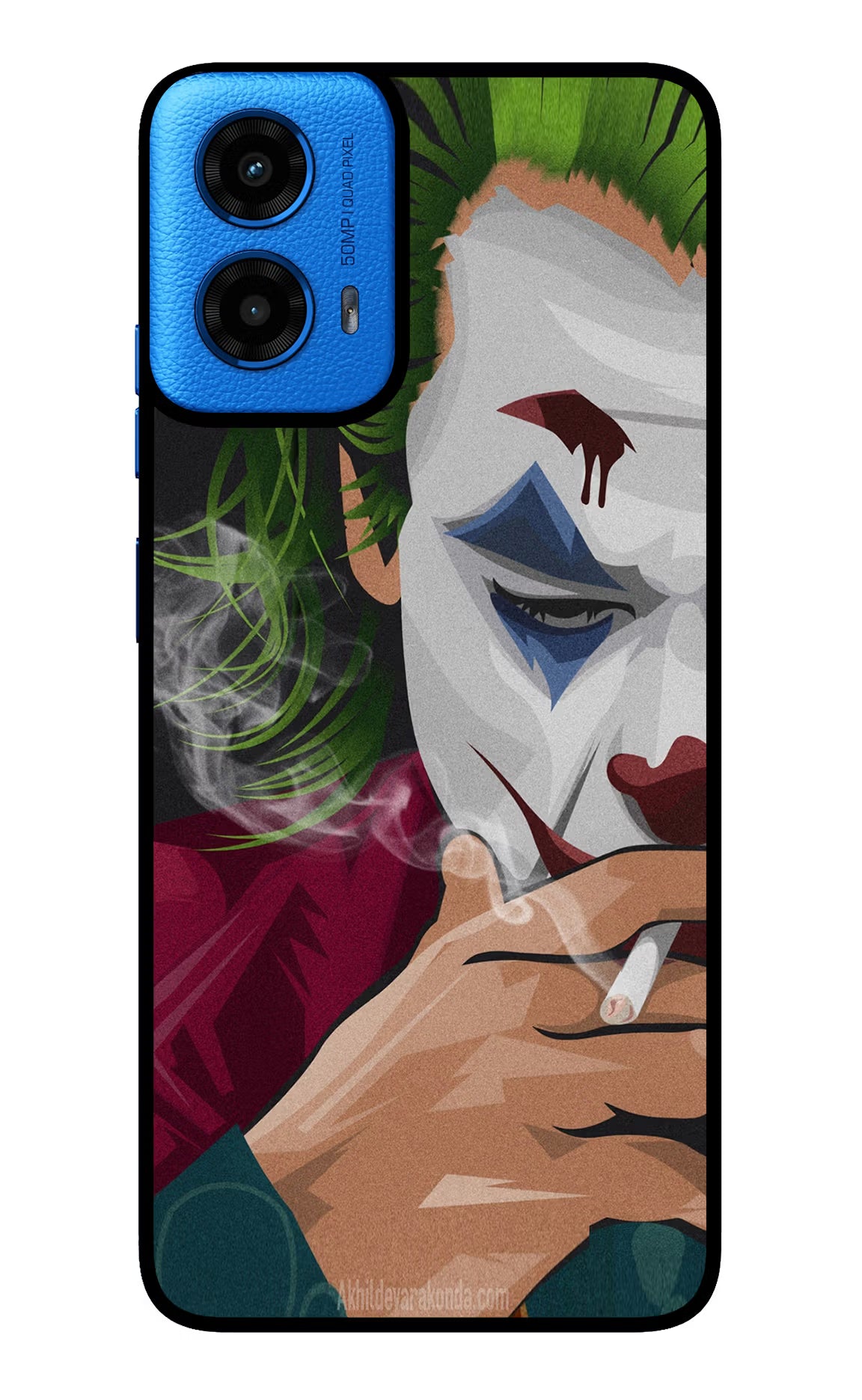 Joker Smoking Moto G45 Glass Case - Joker Smoking Moto G45 Glass Case Joker Smoking Moto G45 Glass Case