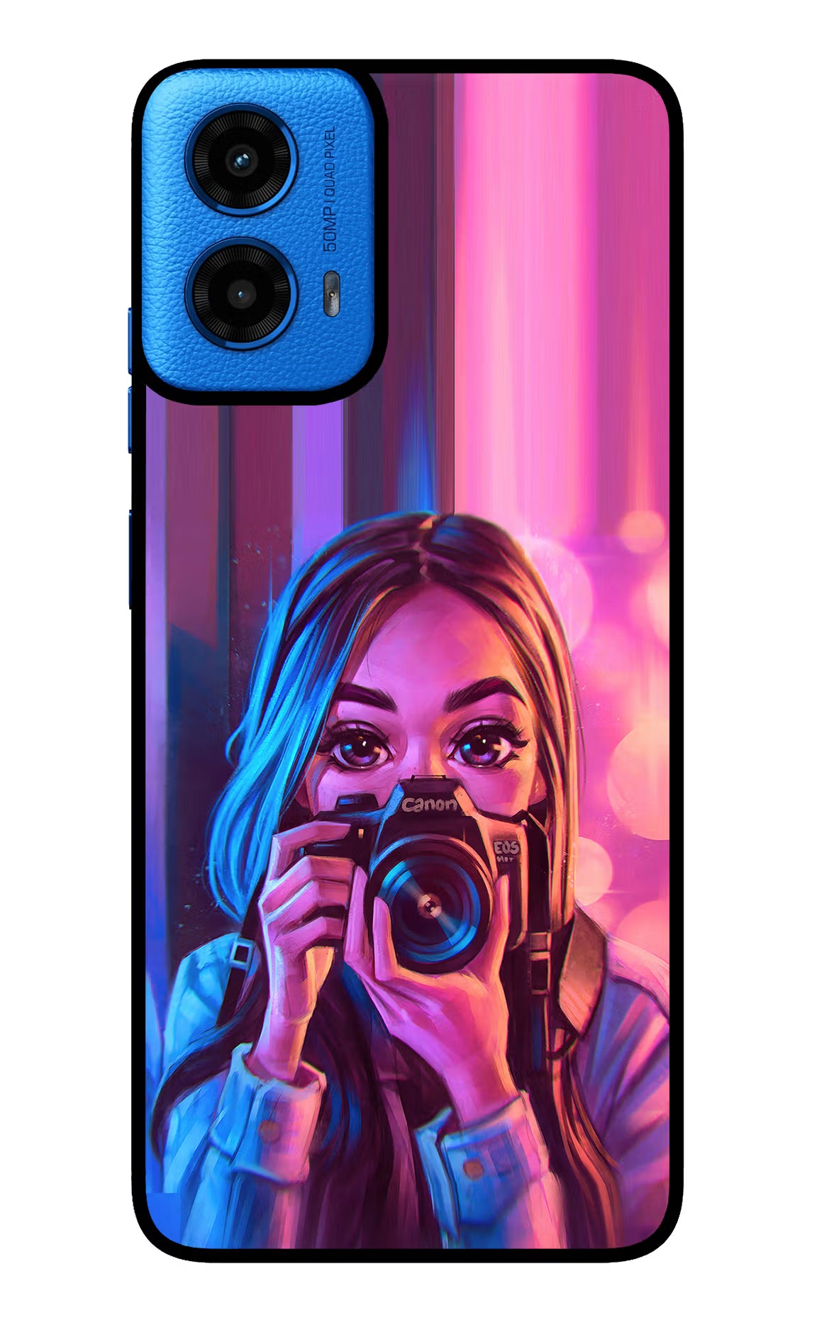 Girl Photographer Moto G45 Glass Case - Girl Photographer Moto G45 Glass Case Girl Photographer Moto G45 Glass Case
