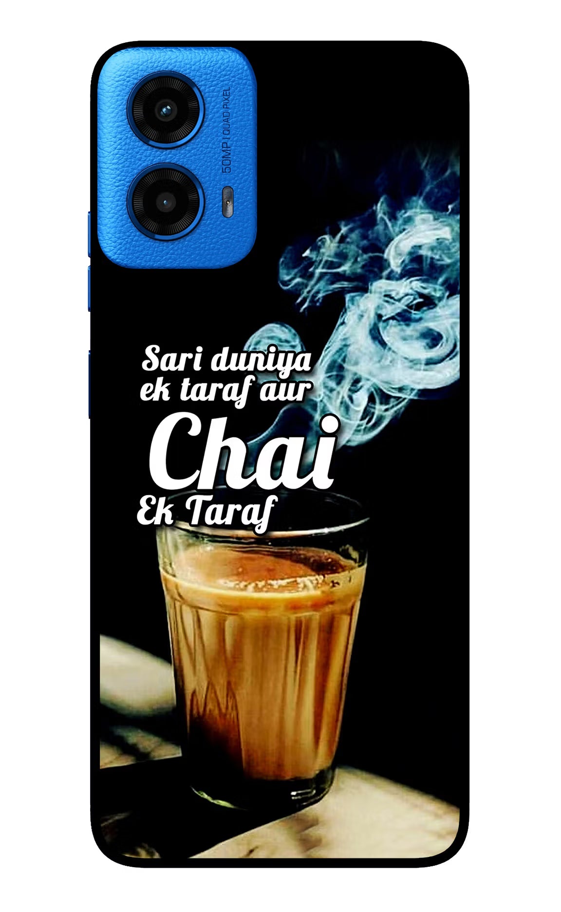 Chai Ek Taraf Quote Moto G45 Glass Case - Chai Ek Taraf Quote Moto G45 Glass Case Chai Ek Taraf Quote Moto G45 Glass Case