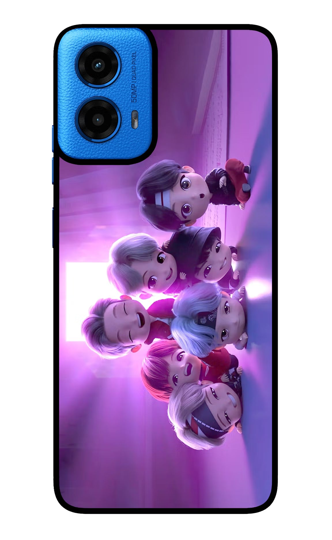 BTS Chibi Moto G45 Glass Case - BTS Chibi Moto G45 Glass Case BTS Chibi Moto G45 Glass Case
