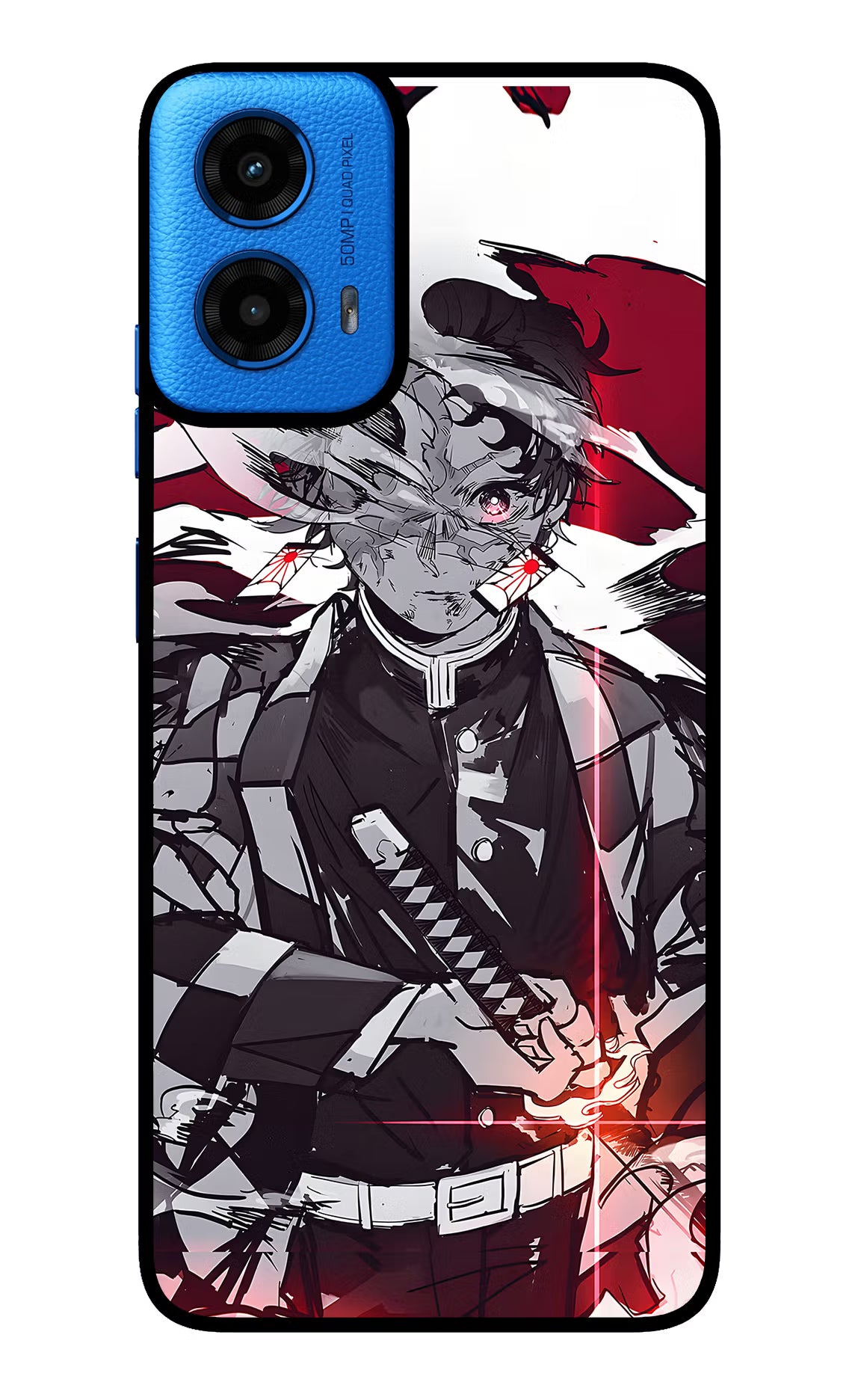 Demon Slayer Moto G45 Glass Case - Demon Slayer Moto G45 Glass Case Demon Slayer Moto G45 Glass Case