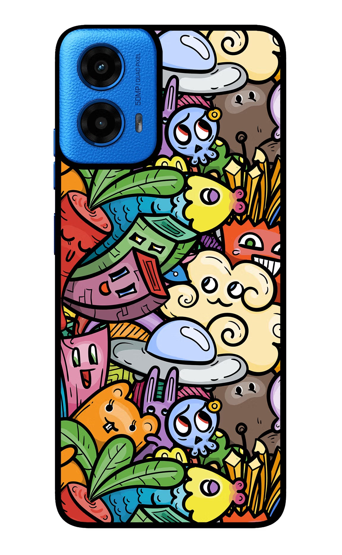 Veggie Doodle Moto G45 Glass Case - Veggie Doodle Moto G45 Glass Case Veggie Doodle Moto G45 Glass Case