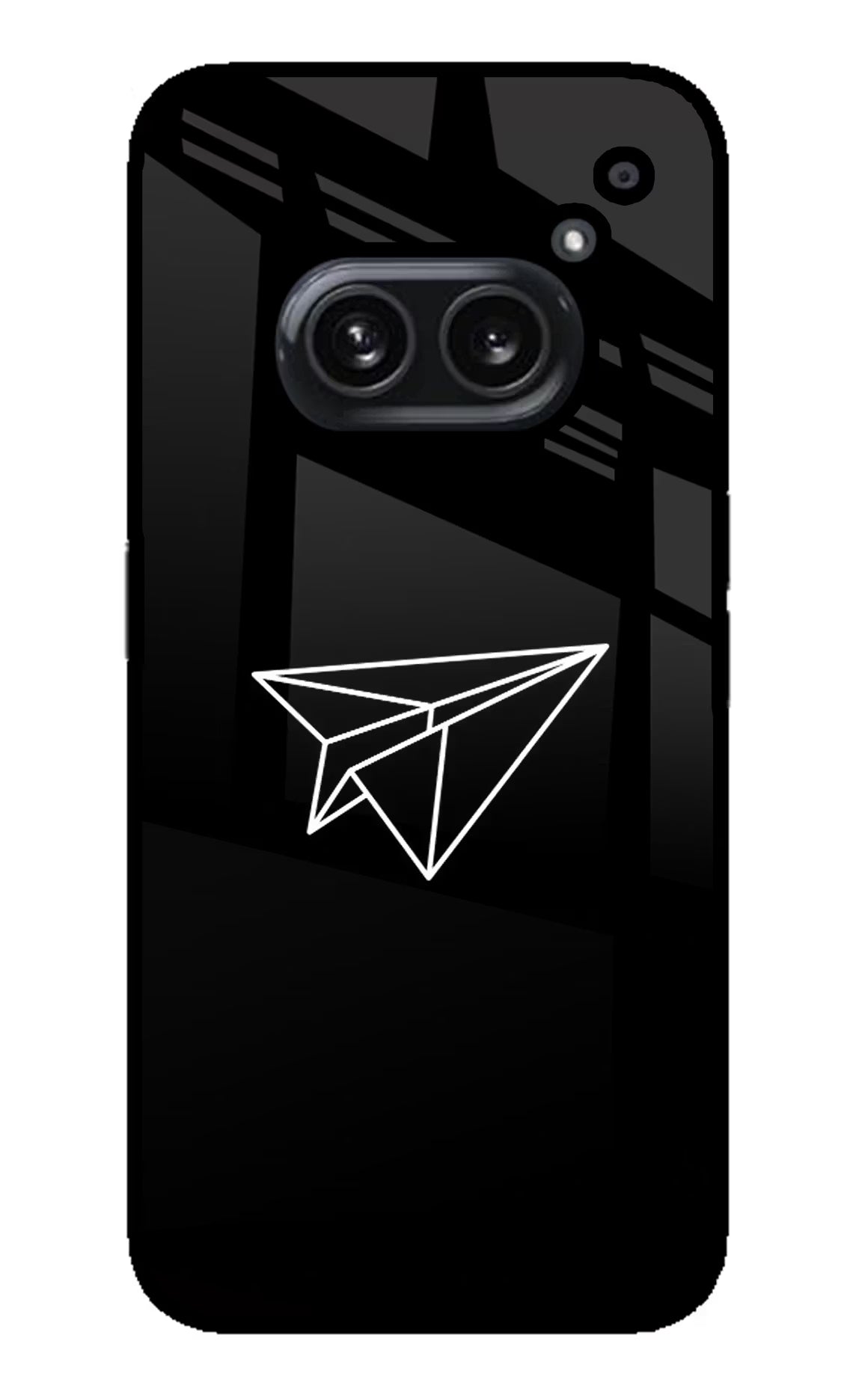 Paper Plane White Nothing Phone 2A Plus Glass Case Back Cover by Casekaro