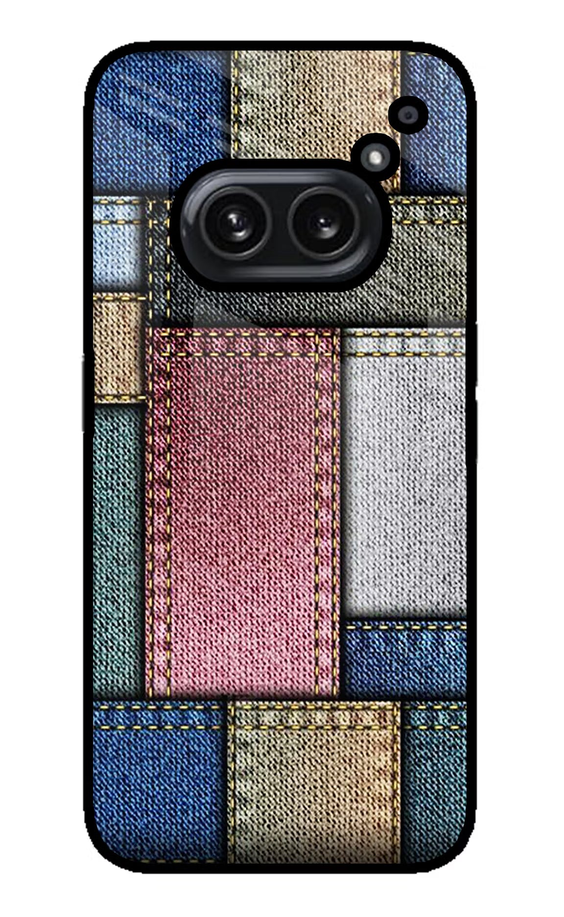 Multicolor Jeans Nothing Phone 2A Plus Back Cover - Multicolor Jeans Nothing Phone 2A Plus Glass Case Back Cover by Casekaro Multicolor Jeans Nothing Phone 2A Plus Glass Case Back Cover by Casekaro