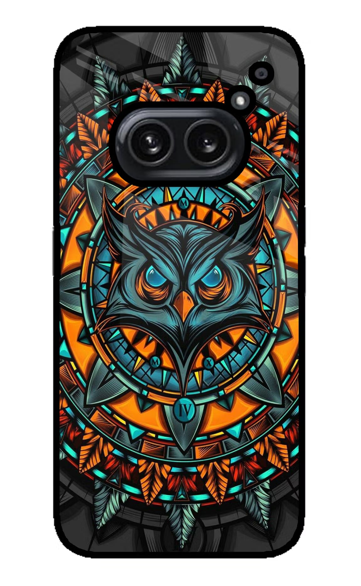 Angry Owl Art Nothing Phone 2A Plus Glass Case Back Cover by Casekaro
