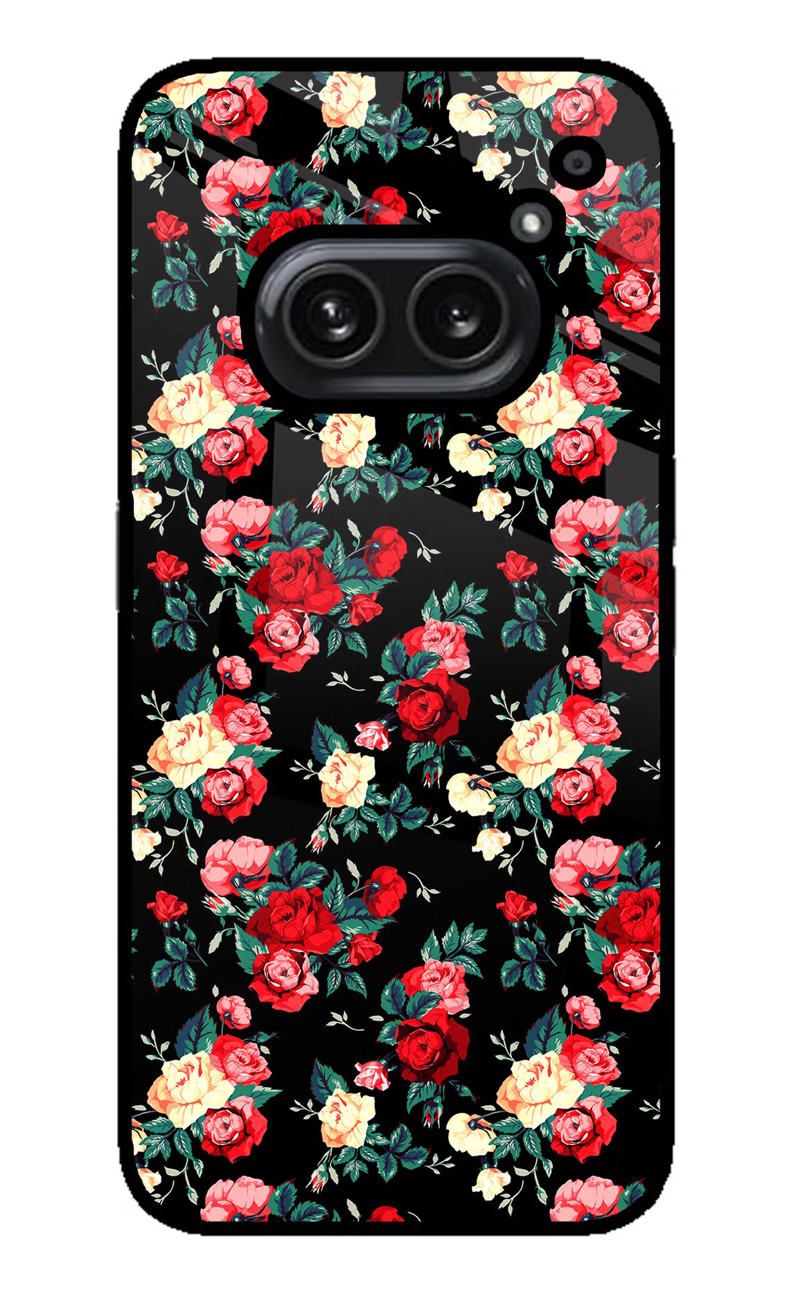 Rose Pattern Nothing Phone 2A Plus Back Cover - Rose Pattern Nothing Phone 2A Plus Glass Case Back Cover by Casekaro Rose Pattern Nothing Phone 2A Plus Glass Case Back Cover by Casekaro