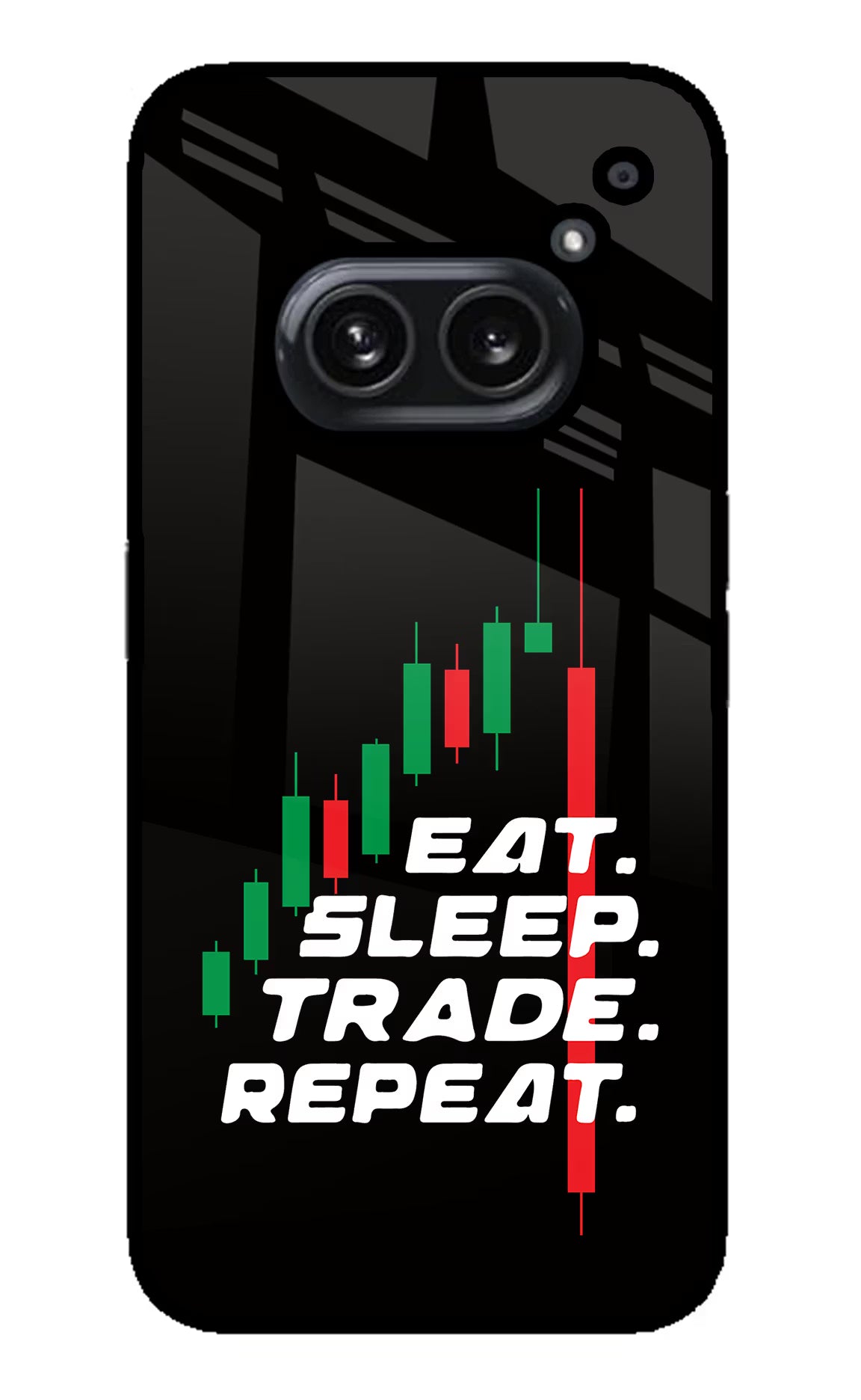 Eat Sleep Trade Repeat Nothing Phone 2A Plus Back Cover - Eat Sleep Trade Repeat Nothing Phone 2A Plus Glass Case Back Cover by Casekaro Eat Sleep Trade Repeat Nothing Phone 2A Plus Glass Case Back Cover by Casekaro
