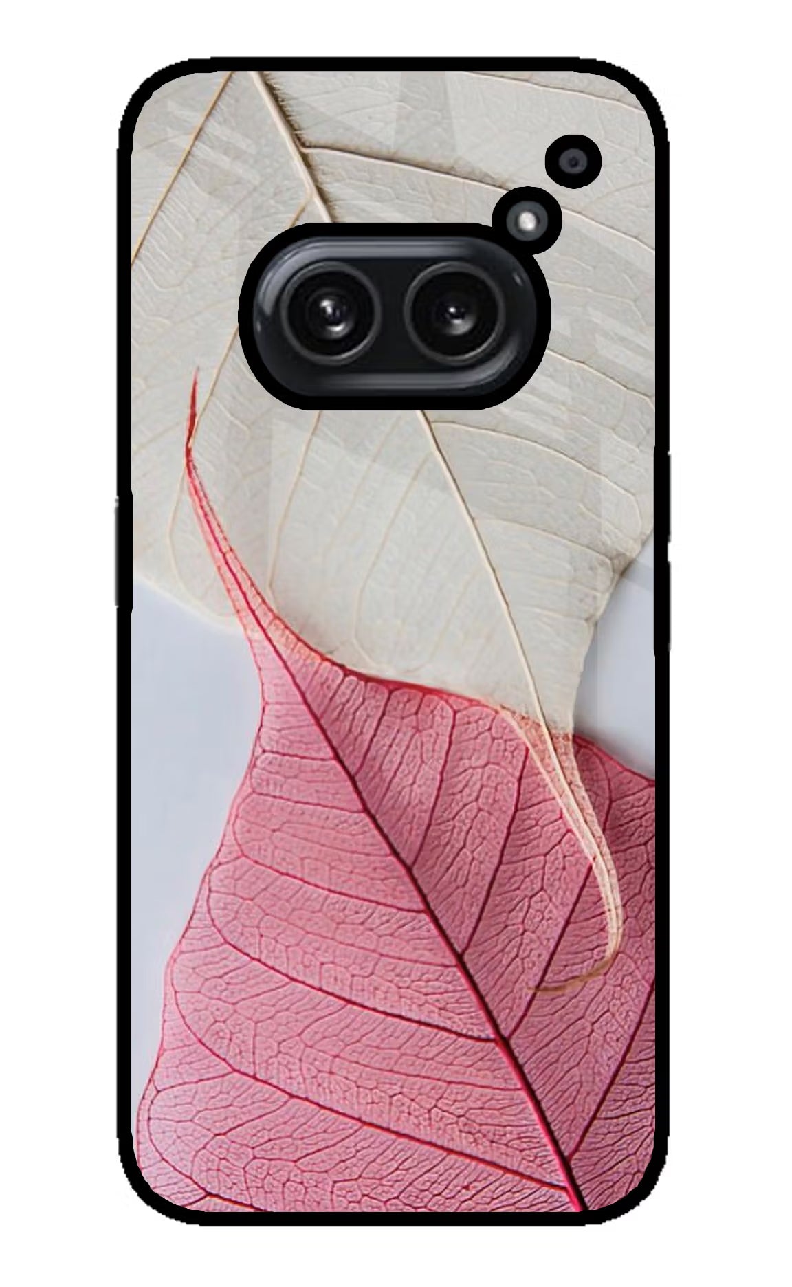 White Pink Leaf Nothing Phone 2A Plus Glass Case - White Pink Leaf Nothing Phone 2A Plus Glass Case White Pink Leaf Nothing Phone 2A Plus Glass Case