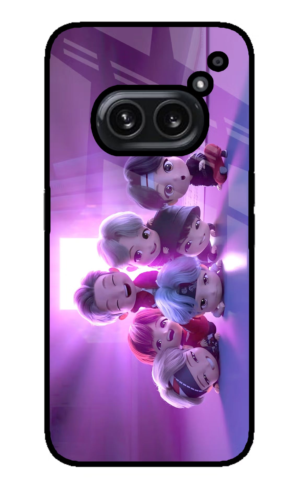 BTS Chibi Nothing Phone 2A Plus Glass Case Back Cover by Casekaro