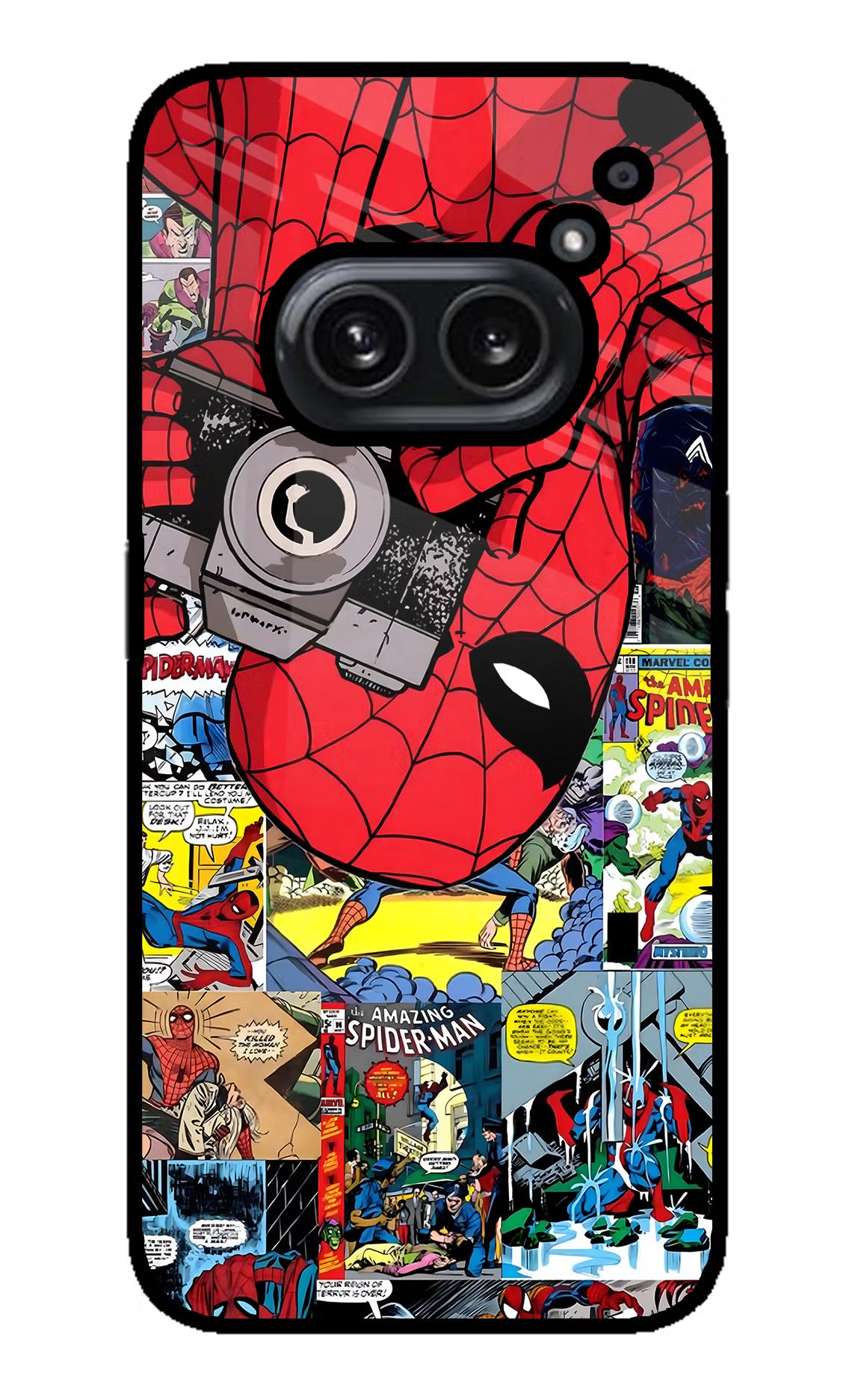 Spider Man Nothing Phone 2A Plus Back Cover - Spider Man Nothing Phone 2A Plus Glass Case Back Cover by Casekaro Spider Man Nothing Phone 2A Plus Glass Case Back Cover by Casekaro