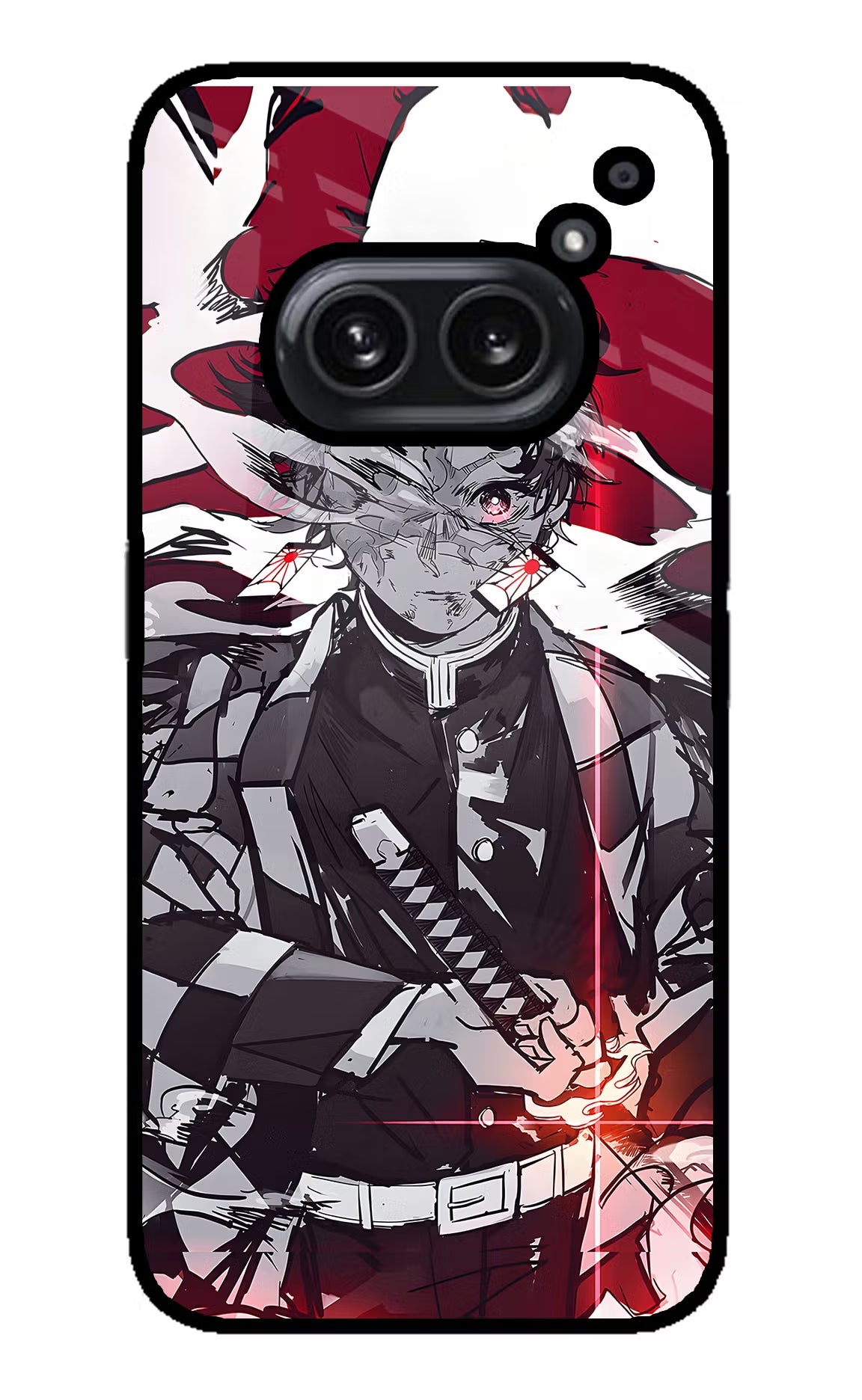 Demon Slayer Nothing Phone 2A Plus Back Cover - Demon Slayer Nothing Phone 2A Plus Glass Case Back Cover by Casekaro Demon Slayer Nothing Phone 2A Plus Glass Case Back Cover by Casekaro