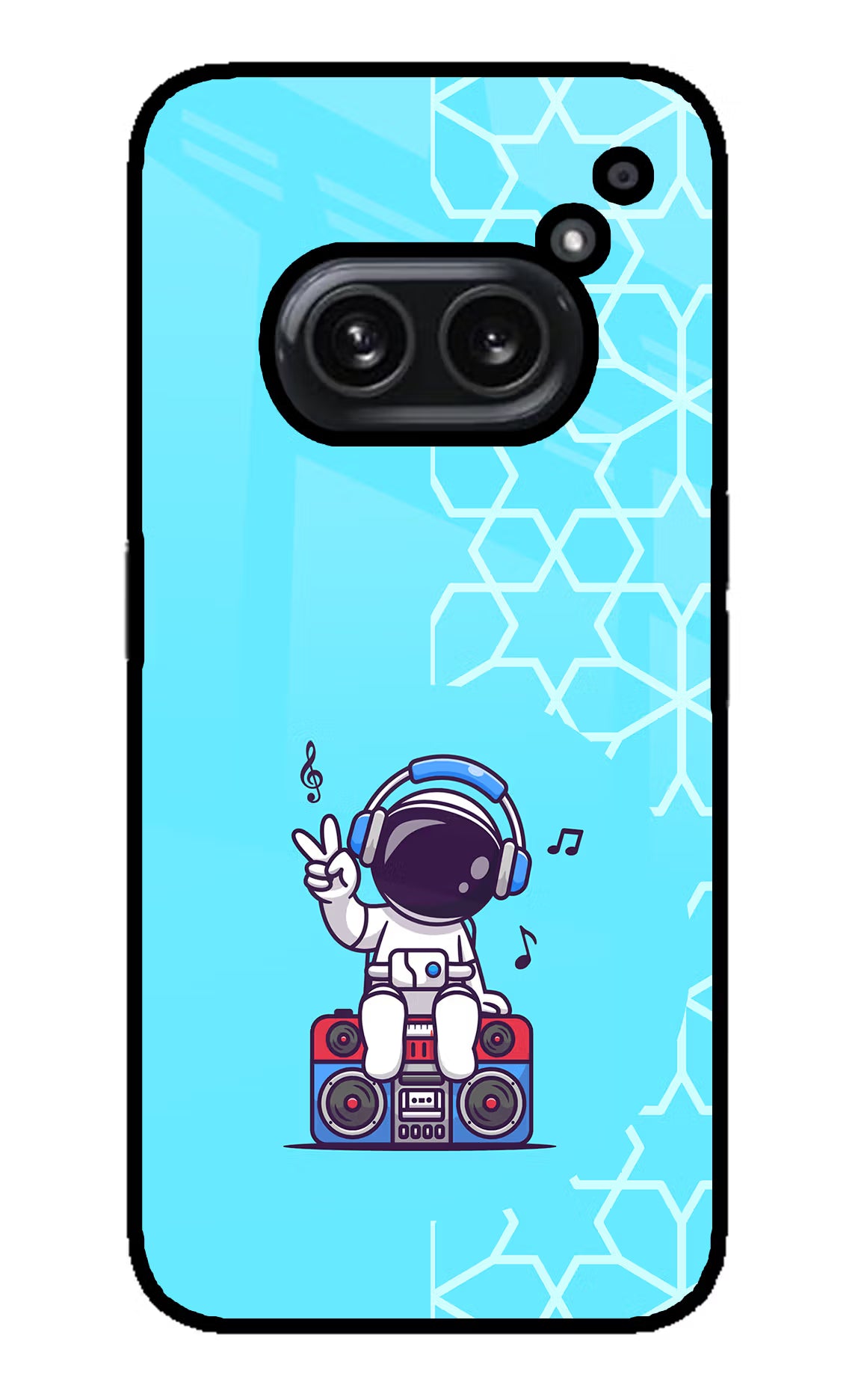Cute Astronaut Chilling Nothing Phone 2A Plus Glass Case Back Cover by Casekaro