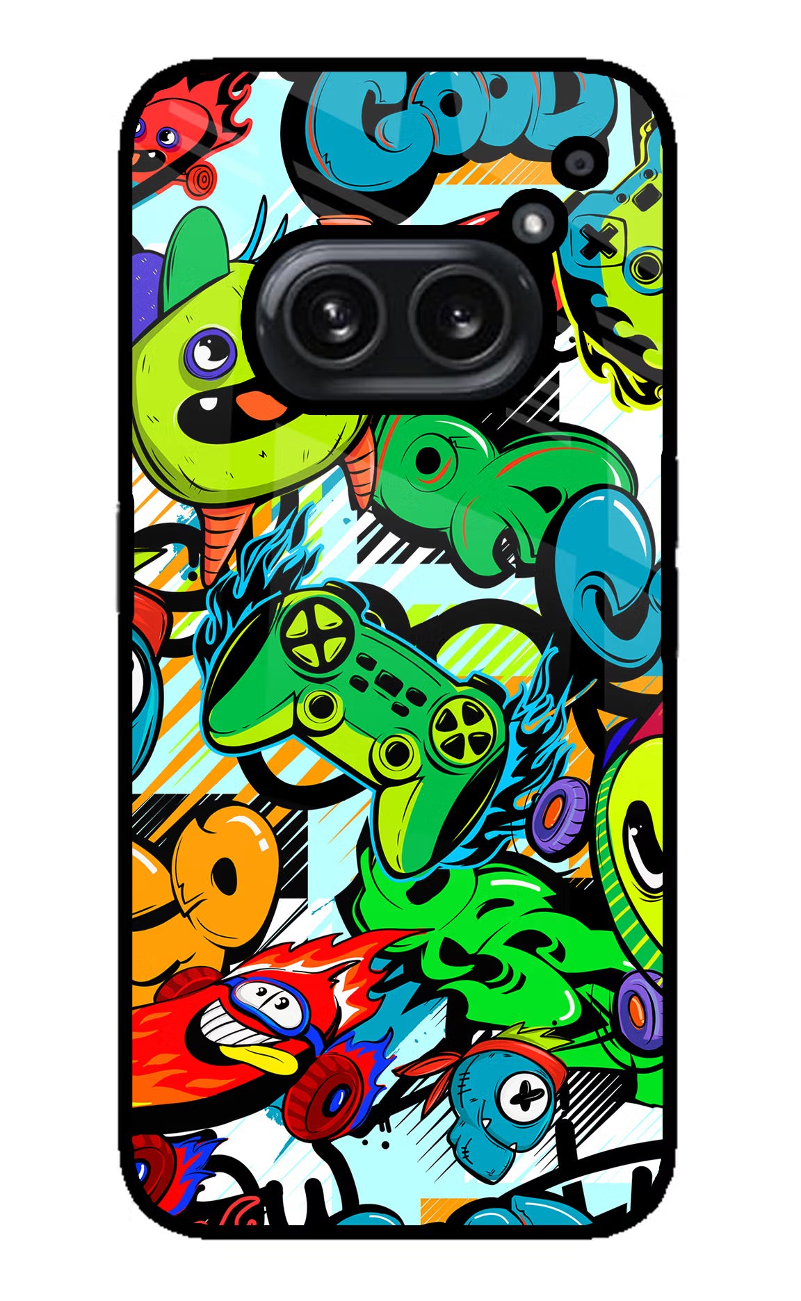 Game Doodle Nothing Phone 2A Plus Glass Case - Game Doodle Nothing Phone 2A Plus Glass Case Game Doodle Nothing Phone 2A Plus Glass Case