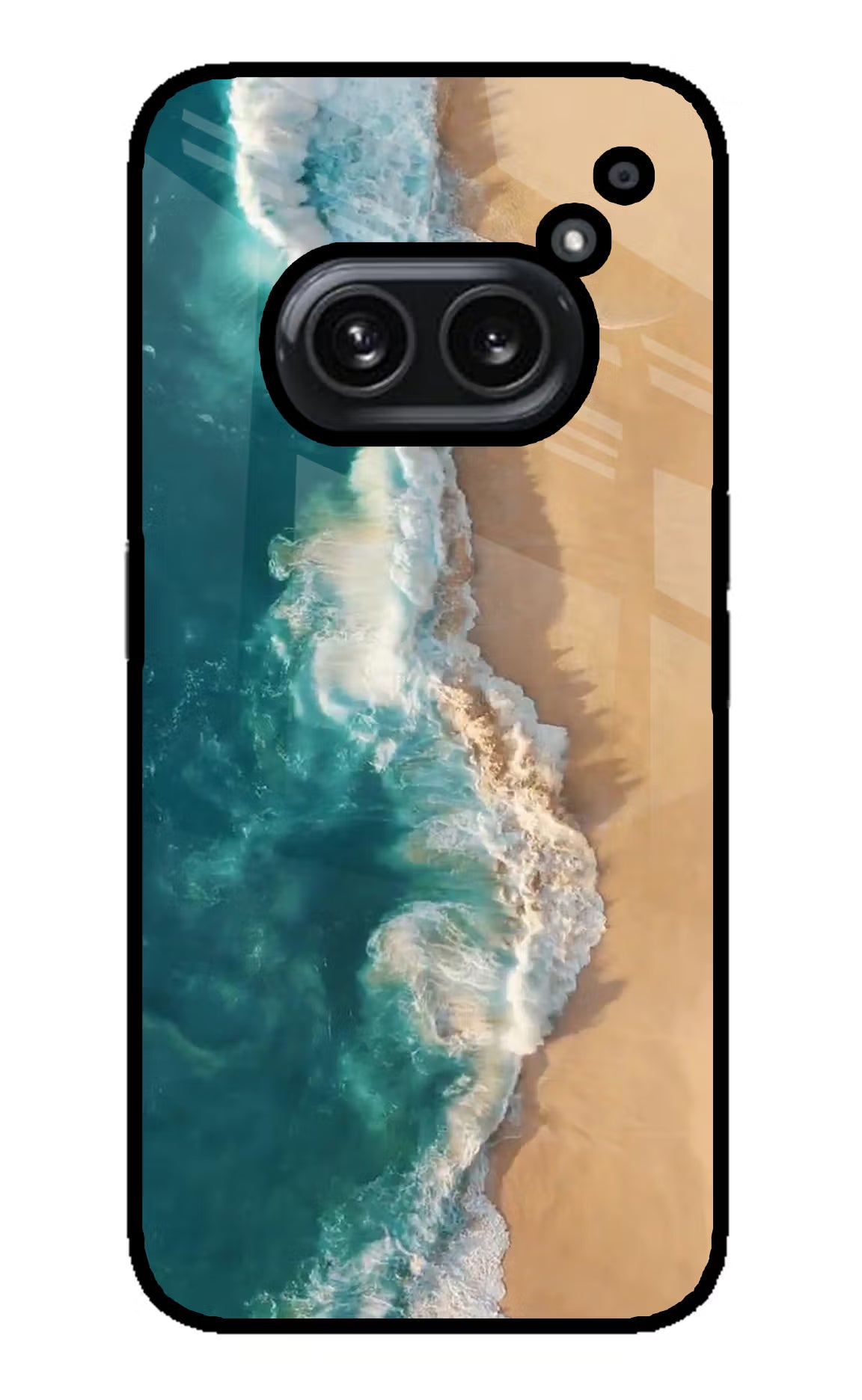 Ocean Beach Nothing Phone 2A Plus Glass Case Back Cover by Casekaro