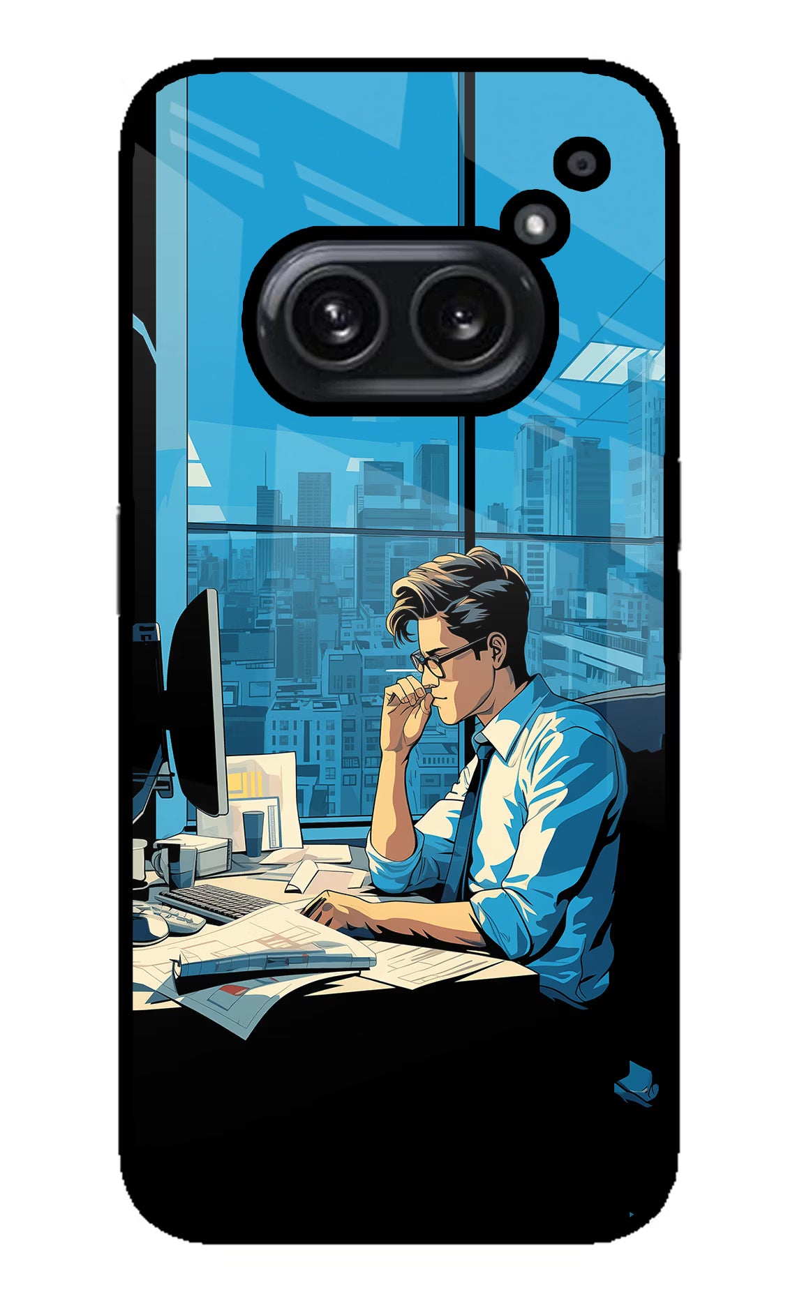 Focused Hustler (AI Generated) Nothing Phone 2A Plus Glass Case - Focused Hustler (AI Generated) Nothing Phone 2A Plus Glass Case Focused Hustler (AI Generated) Nothing Phone 2A Plus Glass Case