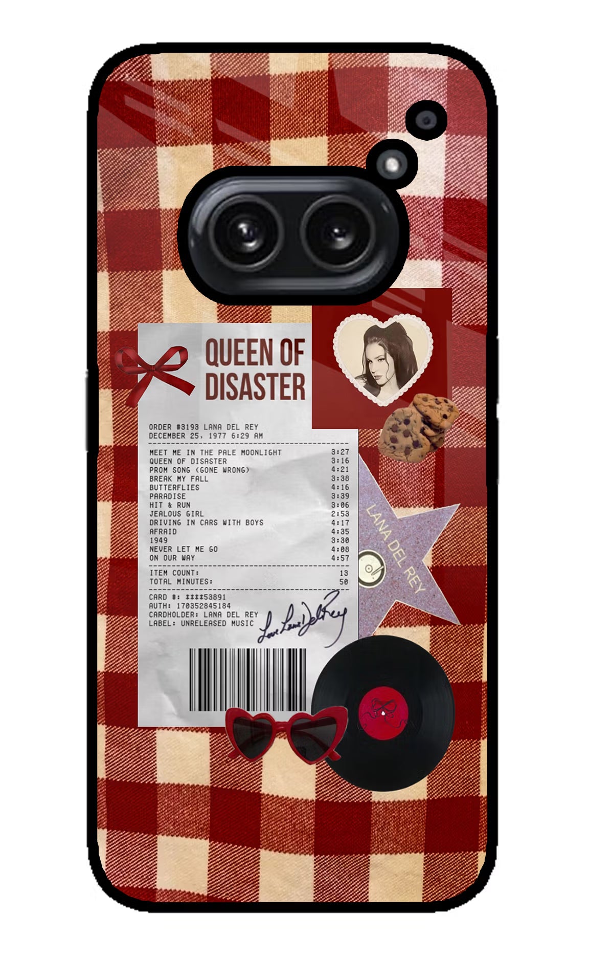 Queen of Disaster Nothing Phone 2A Plus Glass Case - Queen of Disaster Nothing Phone 2A Plus Glass Case Queen of Disaster Nothing Phone 2A Plus Glass Case