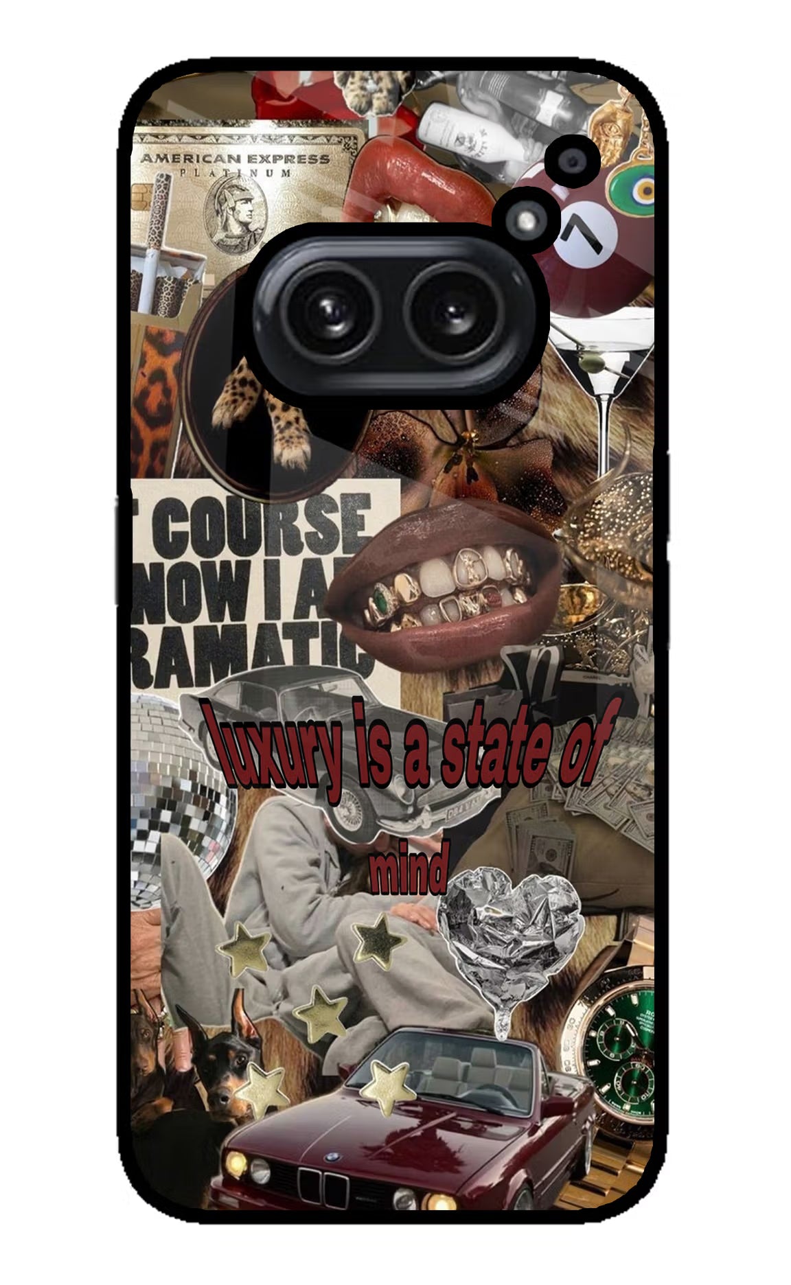 Luxury Nothing Phone 2A Plus Glass Case Back Cover by Casekaro