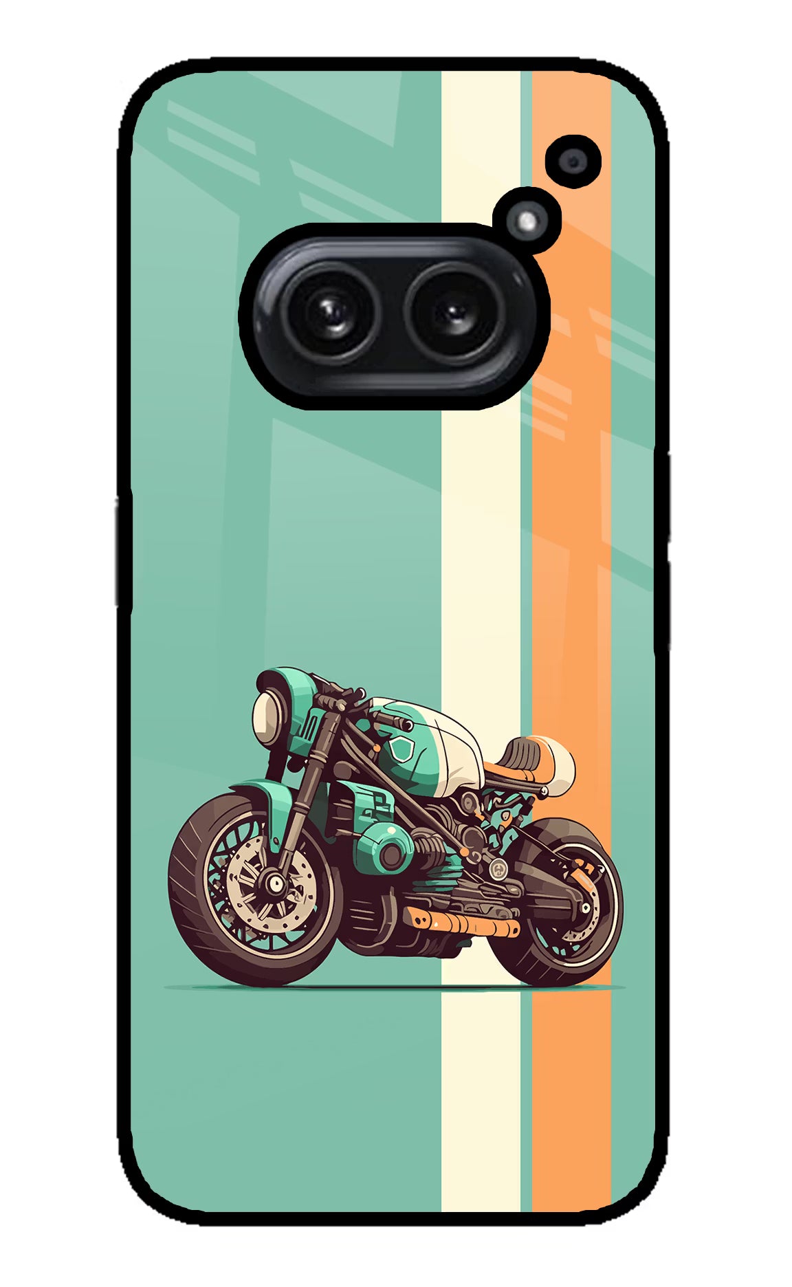 Striped Moto Drift Nothing Phone 2A Plus Glass Case - Striped Moto Drift Nothing Phone 2A Plus Glass Case Striped Moto Drift Nothing Phone 2A Plus Glass Case