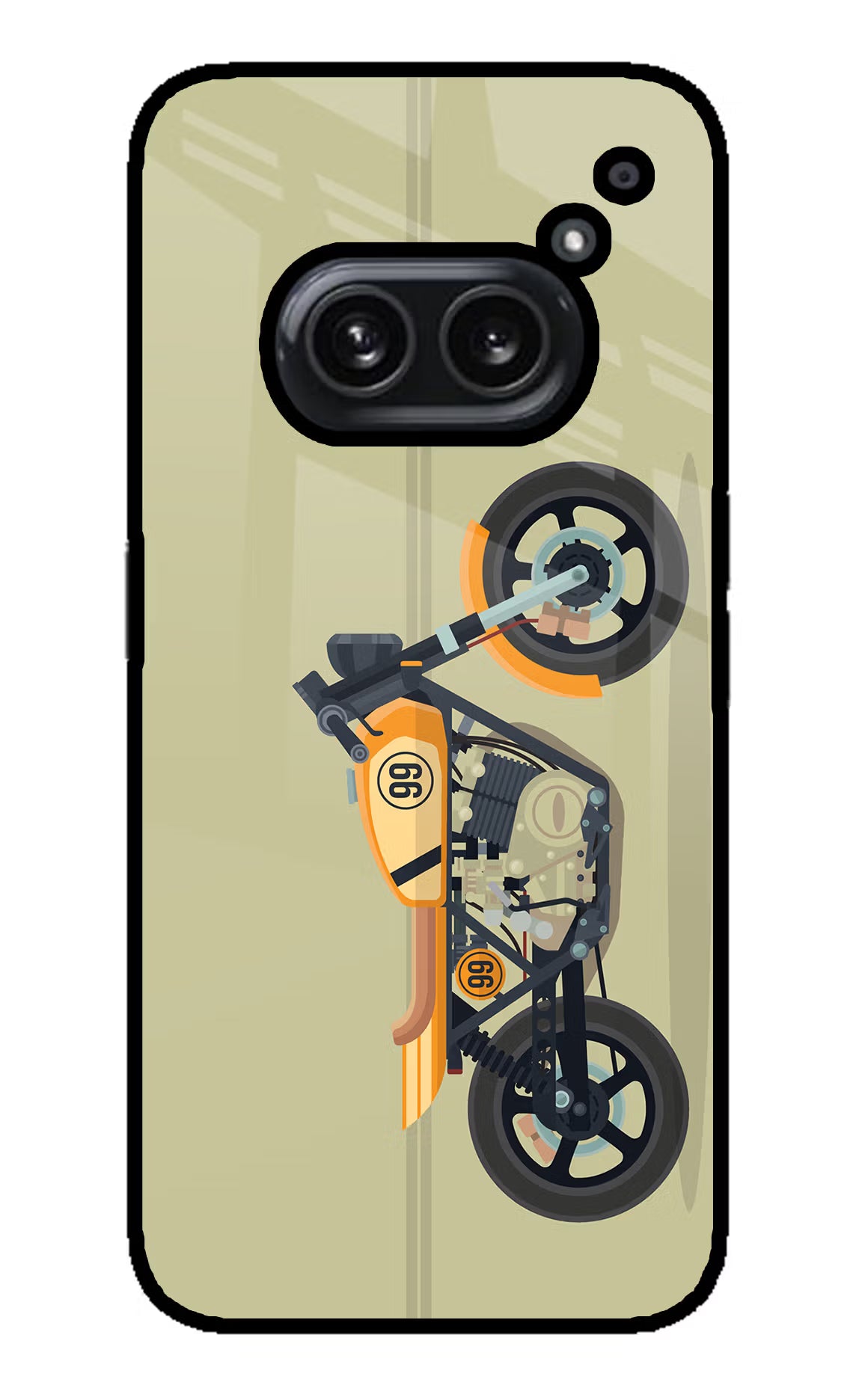 Vertical Speedster Nothing Phone 2A Plus Glass Case Back Cover by Casekaro