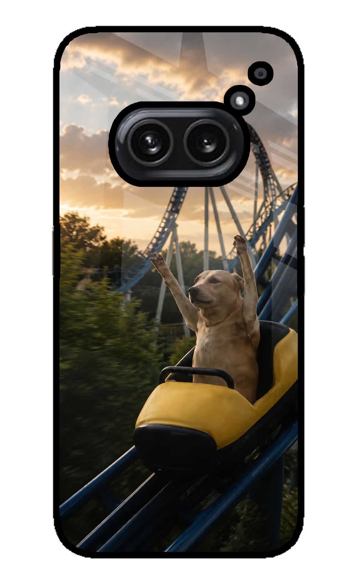 Rollercoaster Dog Nothing Phone 2A Plus Glass Case - Rollercoaster Dog Nothing Phone 2A Plus Glass Case Rollercoaster Dog Nothing Phone 2A Plus Glass Case