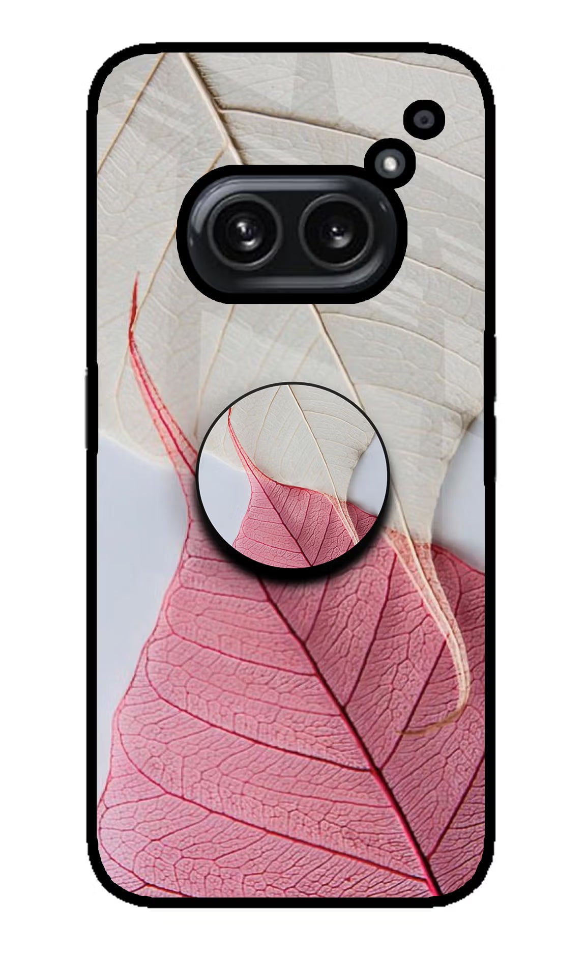 White Pink Leaf Nothing Phone 2A Plus Pop Case - White Pink Leaf Nothing Phone 2A Plus Pop Case by Casekaro White Pink Leaf Nothing Phone 2A Plus Pop Case by Casekaro