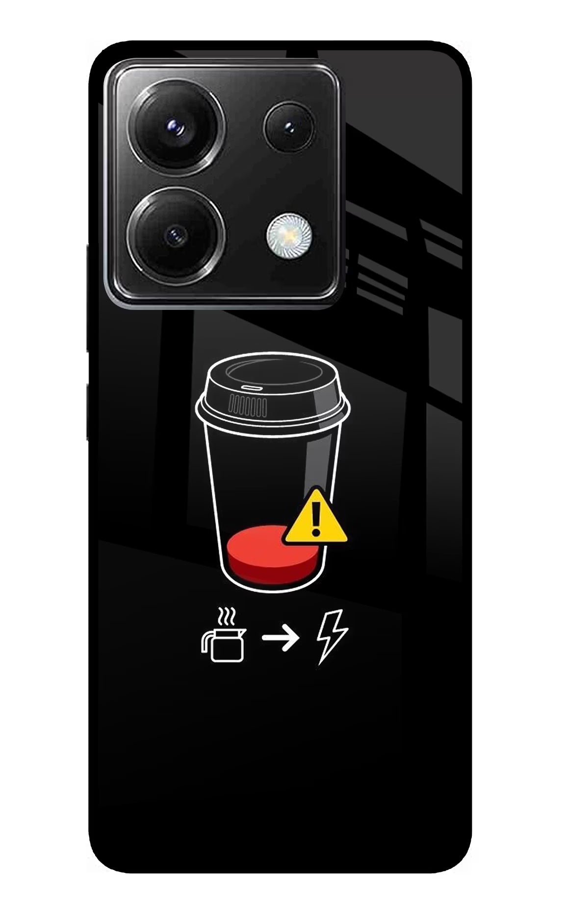 Coffee Poco X6 Back Cover - Coffee Poco X6 Glass Case Back Cover by Casekaro Coffee Poco X6 Glass Case Back Cover by Casekaro