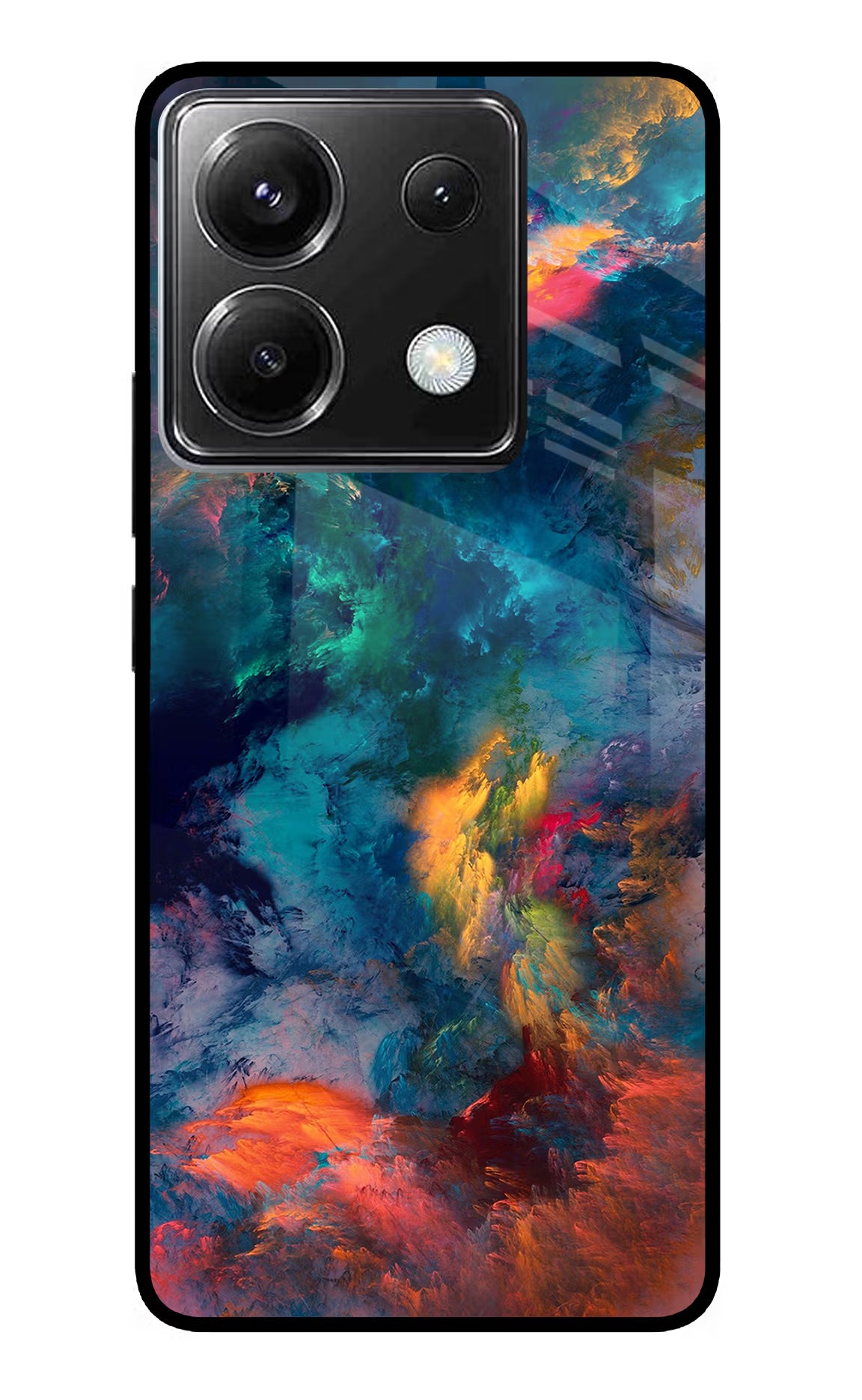 Artwork Paint Poco X6 Back Cover - Artwork Paint Poco X6 Glass Case Back Cover by Casekaro Artwork Paint Poco X6 Glass Case Back Cover by Casekaro