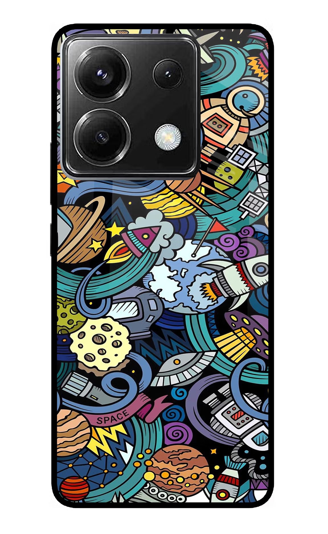 Space Abstract Poco X6 Glass Case - Space Abstract Poco X6 Glass Case Space Abstract Poco X6 Glass Case