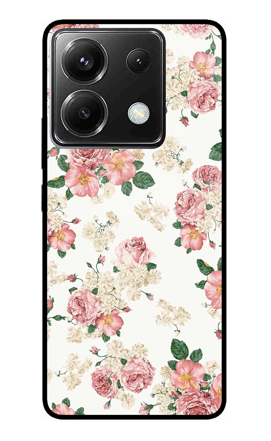 Flowers Poco X6 Glass Case - Flowers Poco X6 Glass Case Flowers Poco X6 Glass Case